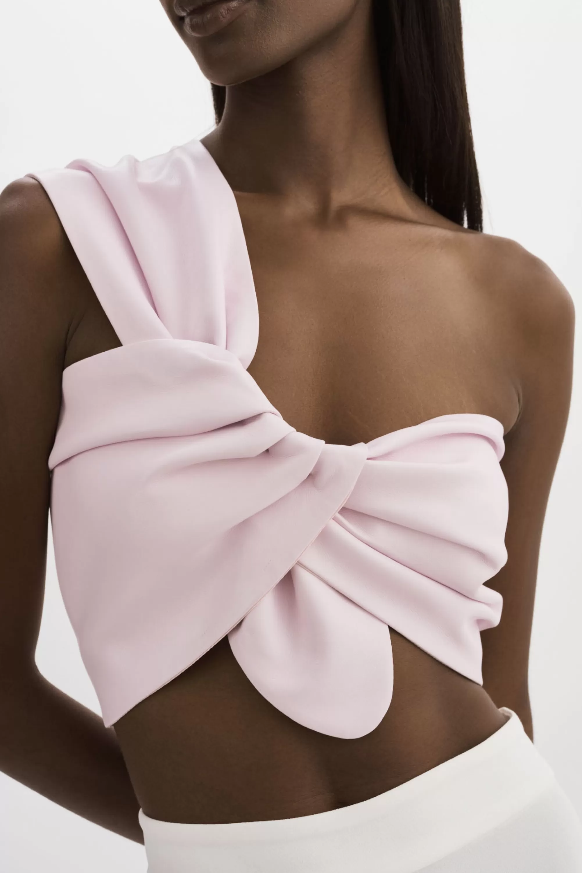 Discount LAMARQUE JOLIE | Faux Leather One Shoulder Top Pink Parasol