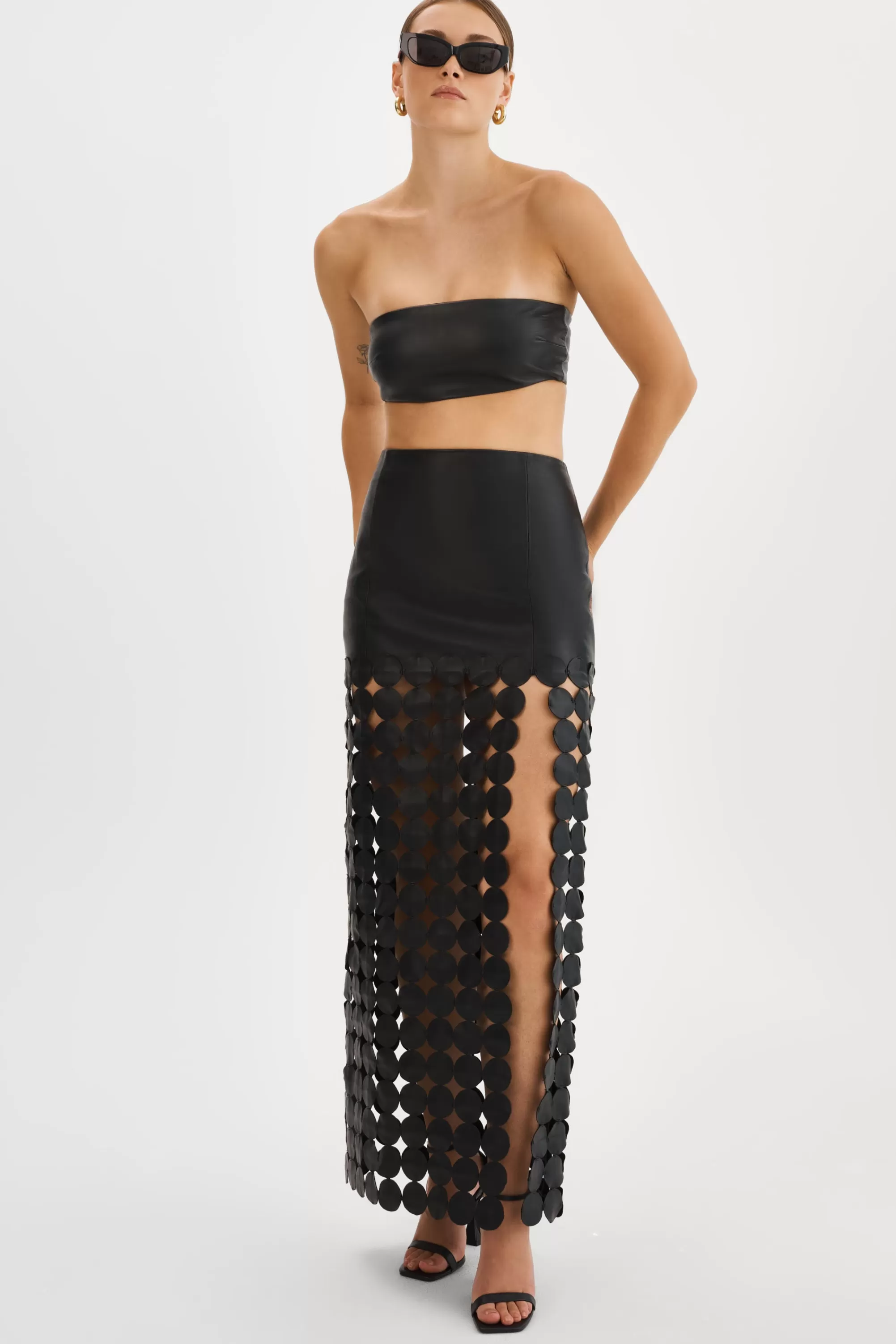 Store LAMARQUE KALI | Multi-Circle Maxi Skirt Black