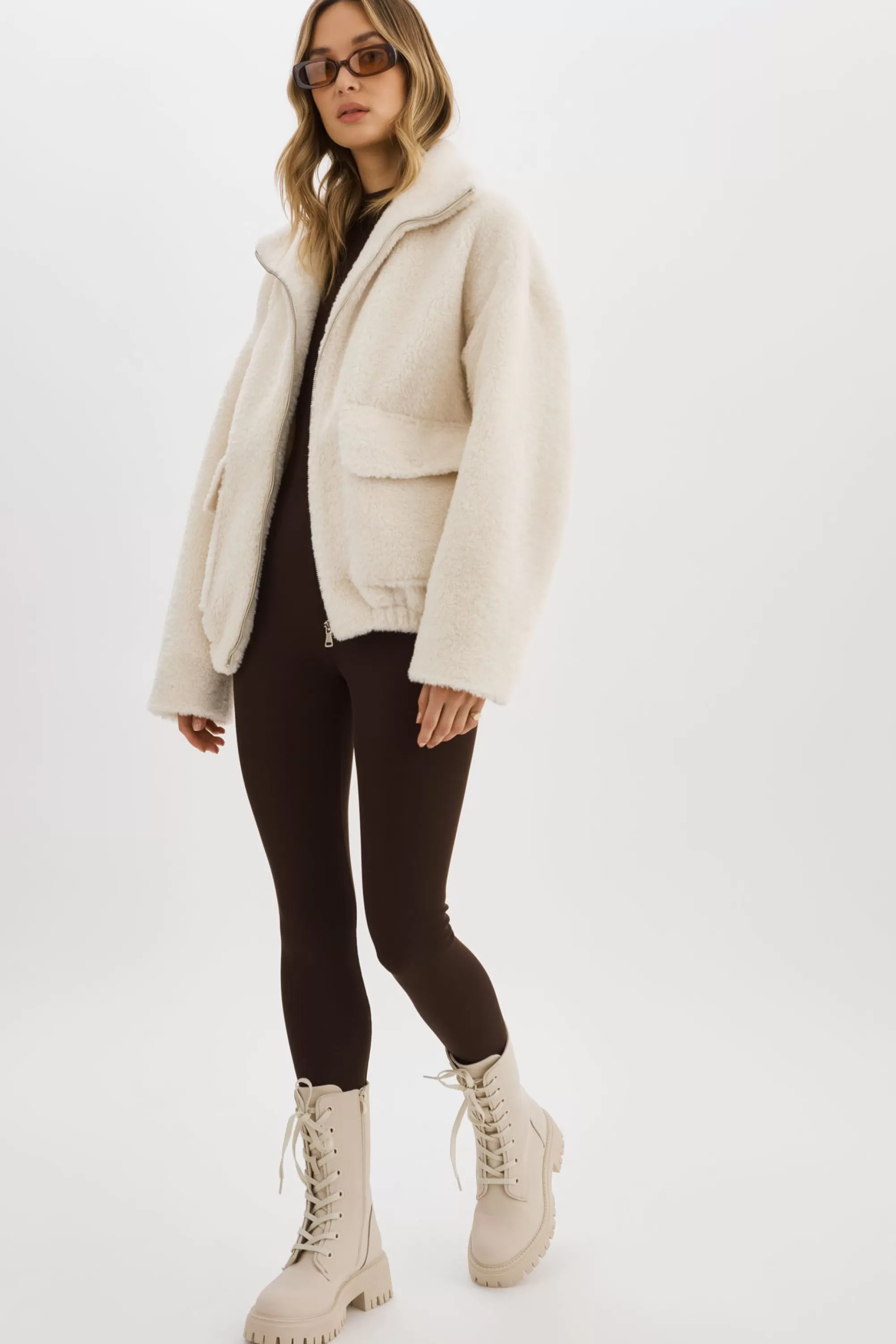 New LAMARQUE KIM | Sherpa Jacket Off White