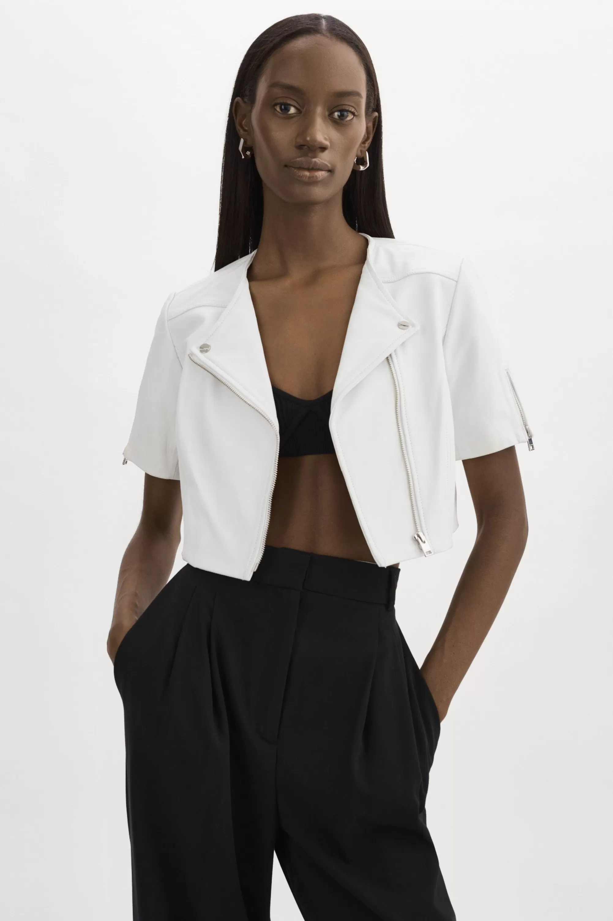 Cheap LAMARQUE KIRSI | Cropped Biker Jacket White