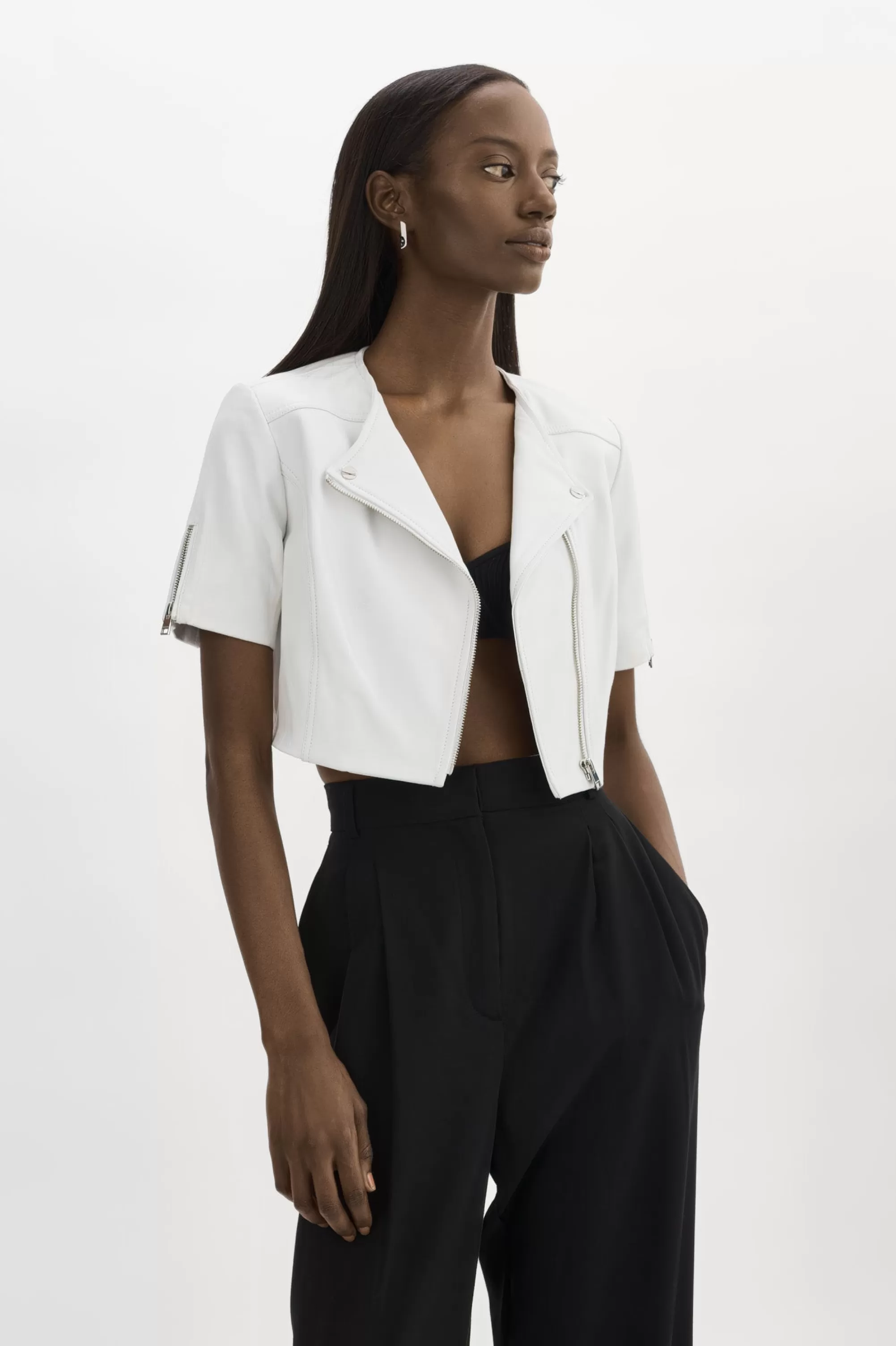 Cheap LAMARQUE KIRSI | Cropped Biker Jacket White