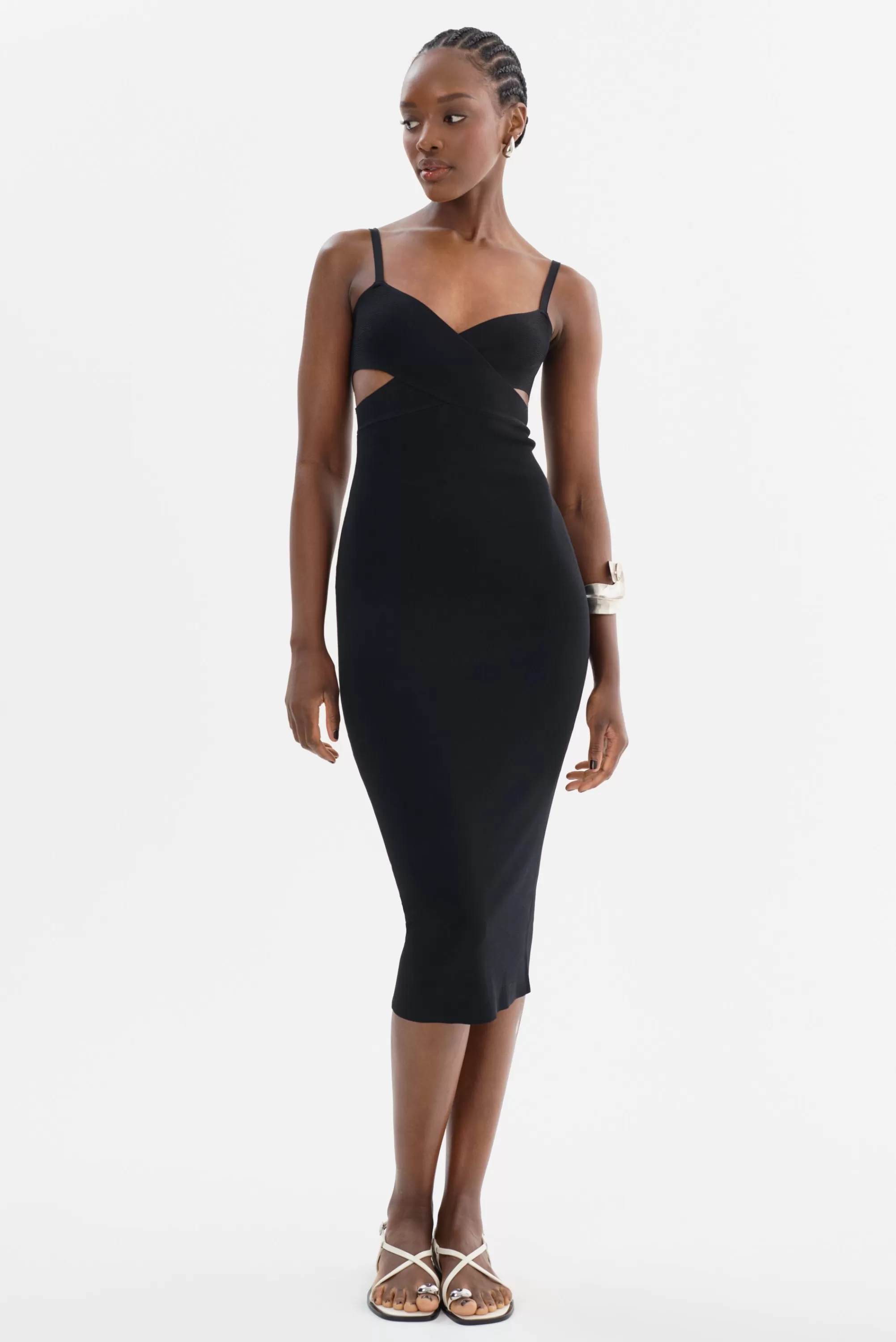 Online LAMARQUE LIDIA | Midi Knit Dress Black