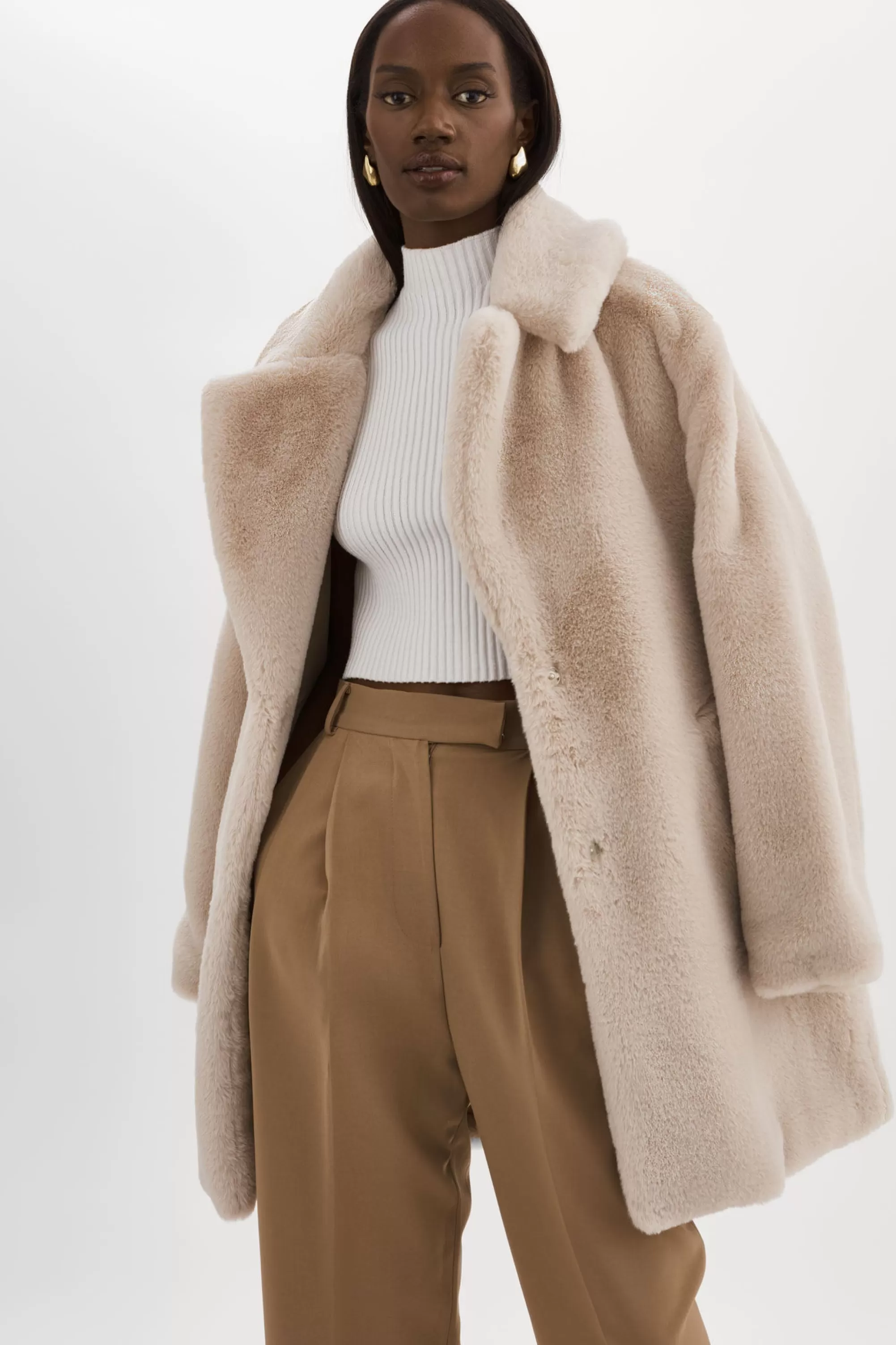 Cheap LAMARQUE LINNEA | Faux Fur C Oat