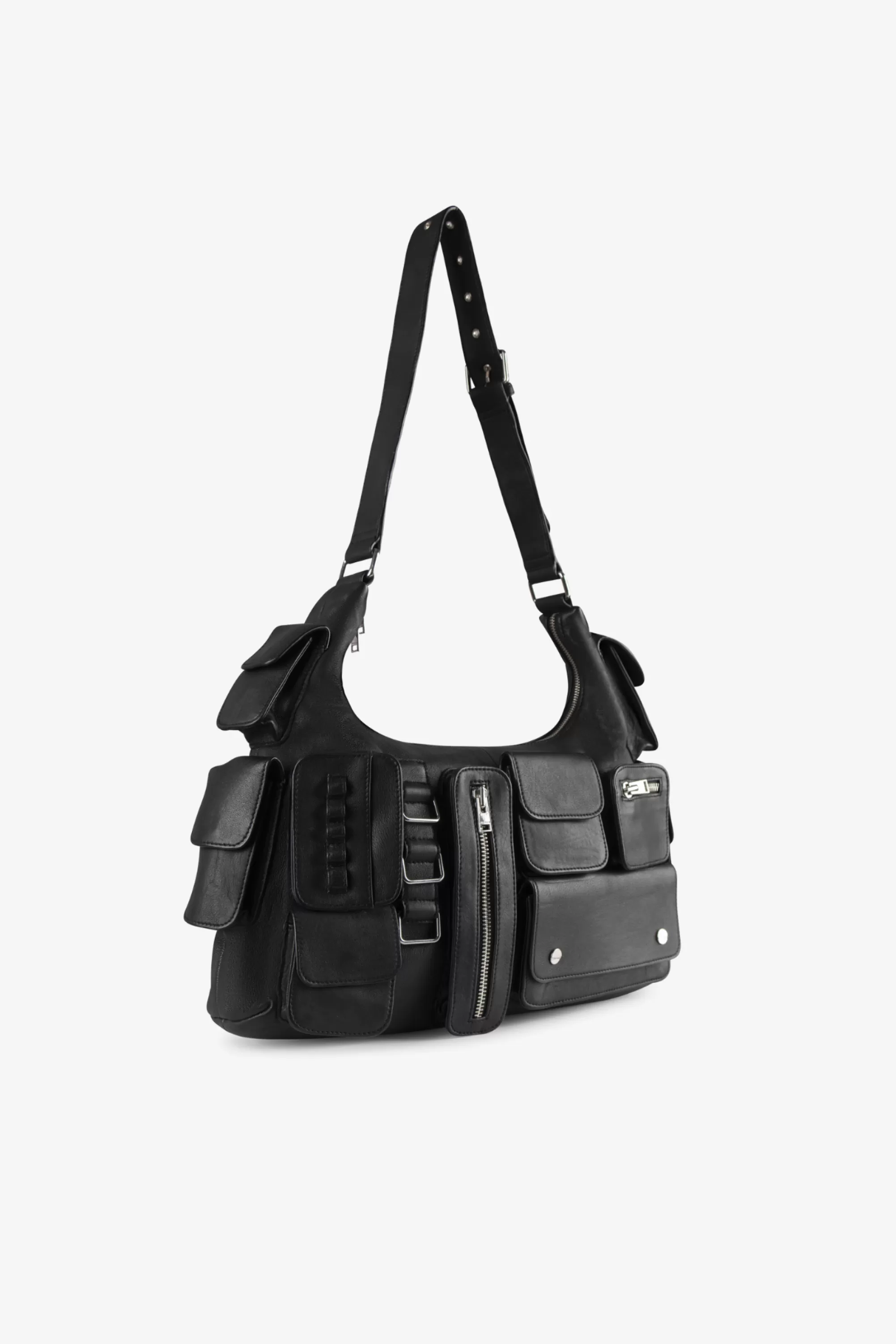 Fashion LAMARQUE LOLITA | Leather Cargo Bag Black