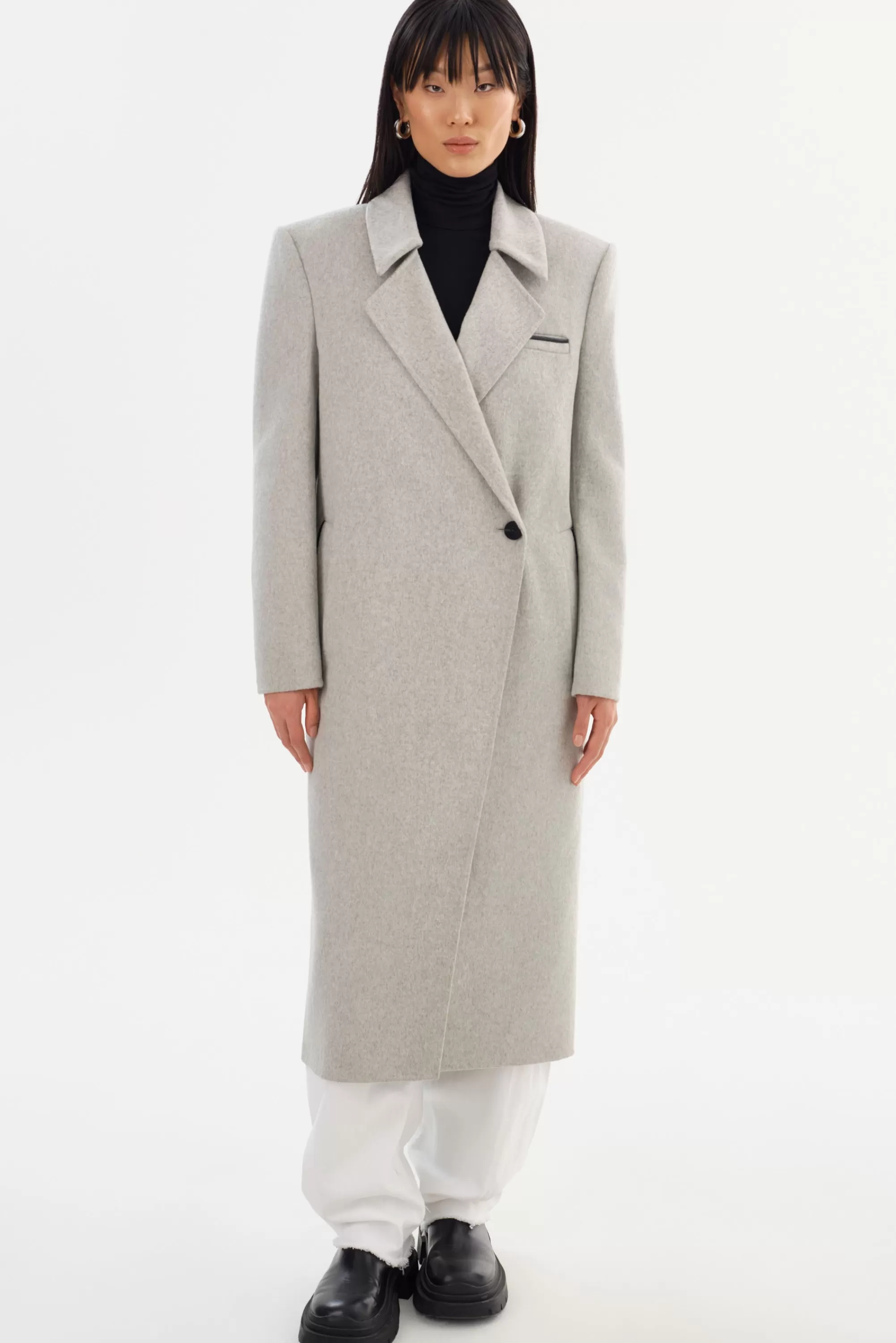 Sale LAMARQUE LORELEI | Double Face Wool Coat Light Grey