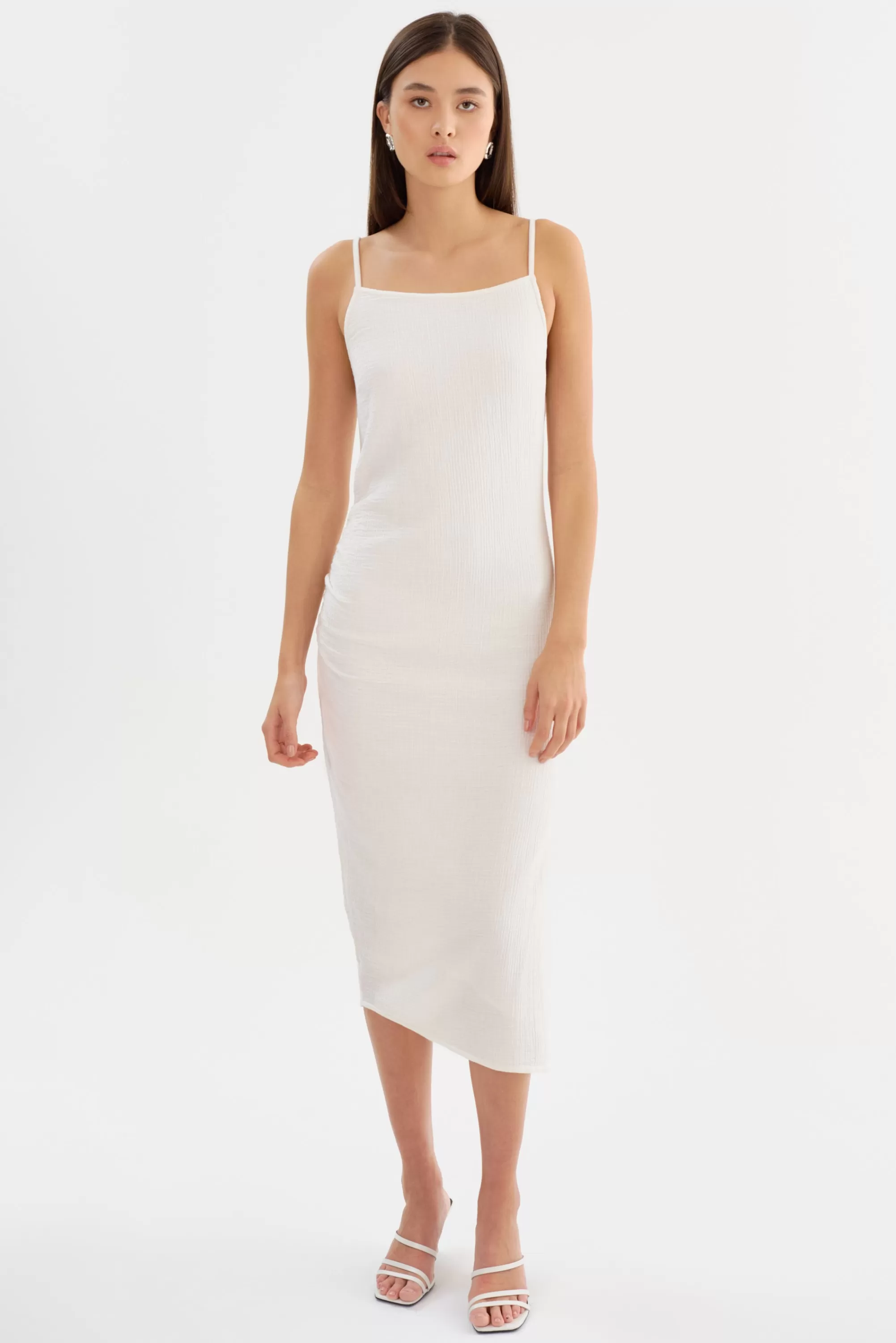 New LAMARQUE MACARIA | Cotton Midi Dress Off White