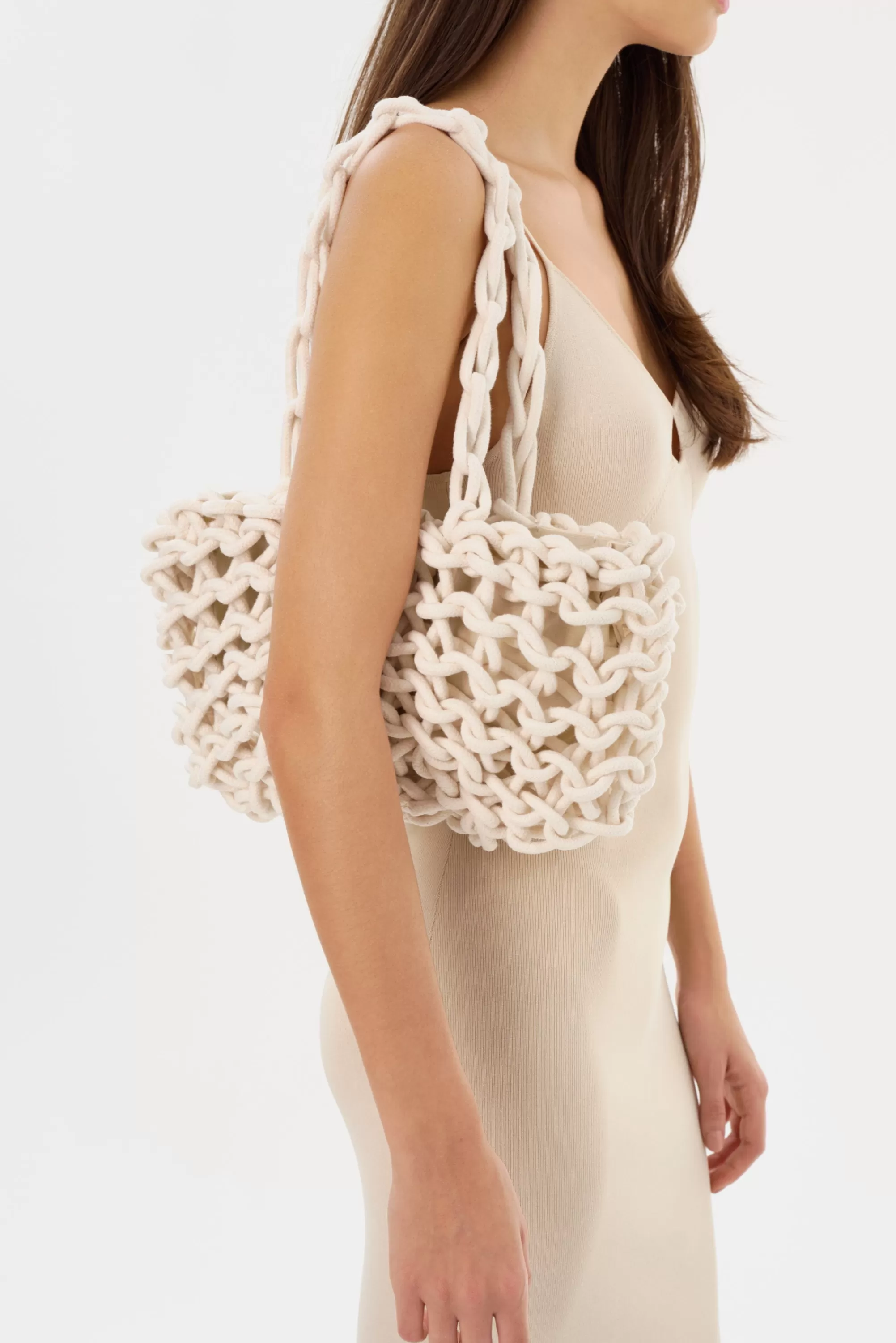 Discount LAMARQUE MALENA | Braided Shoulder Bag Bone