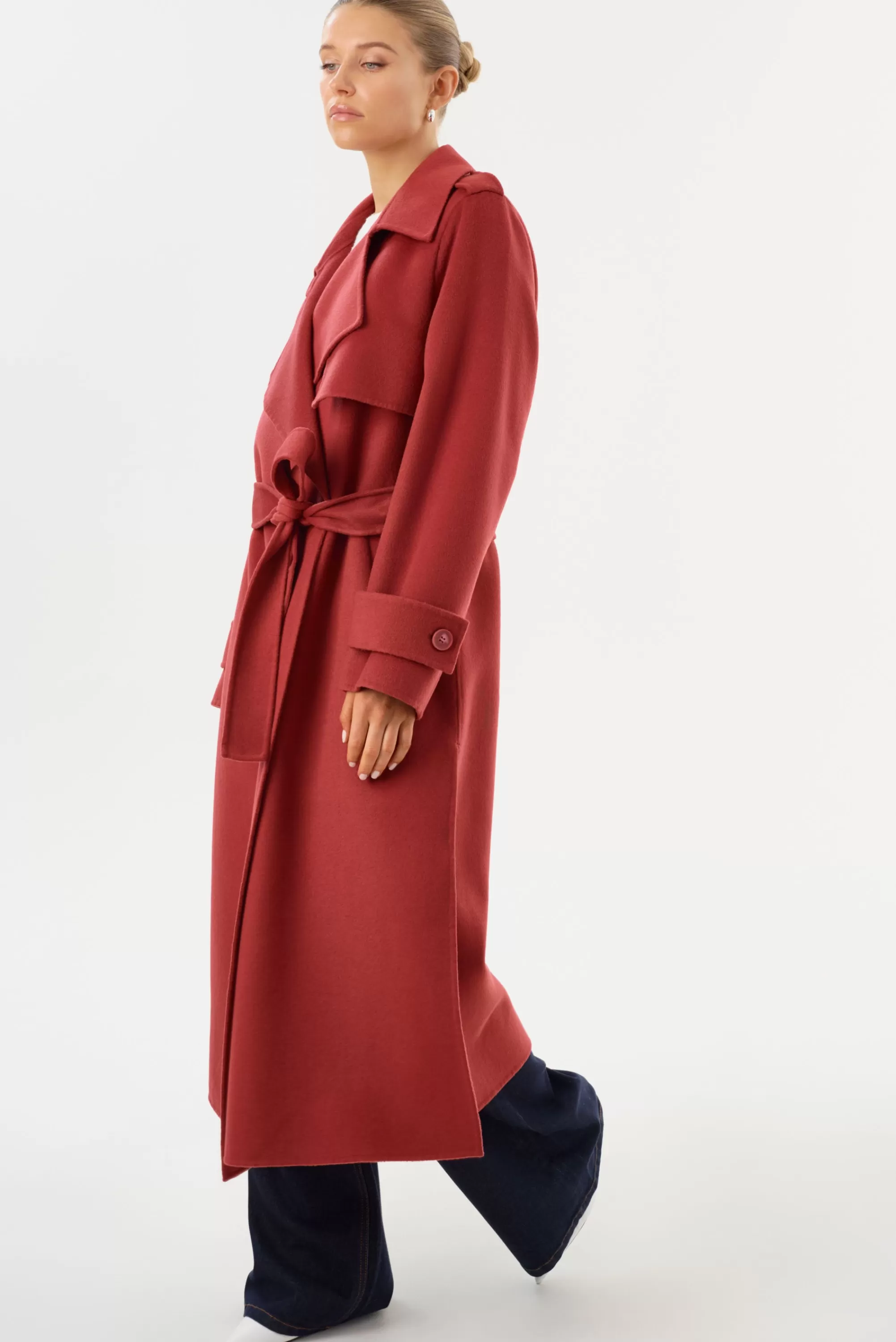 Shop LAMARQUE MARGARET | Wool Trench Coat Rosewood