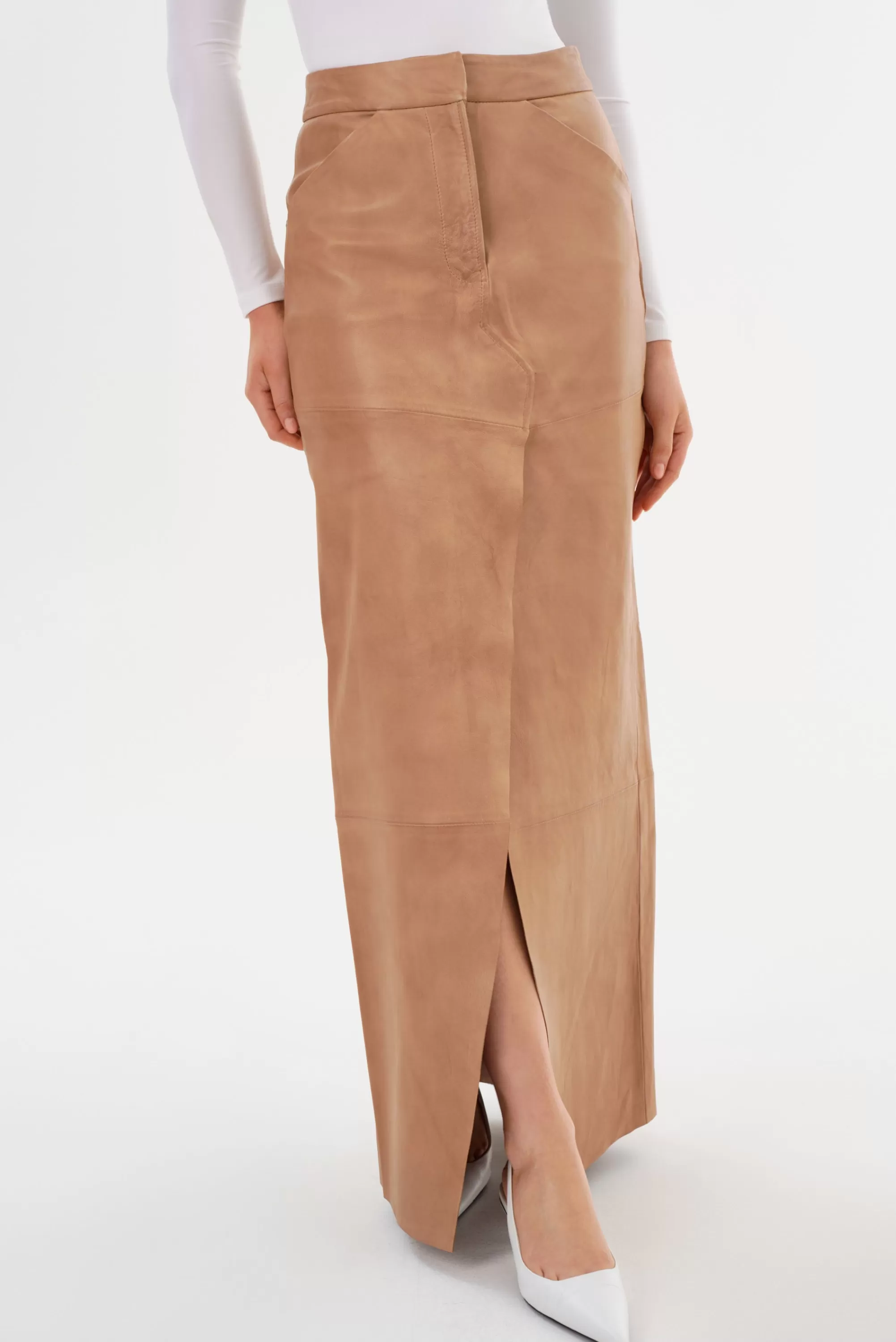 Cheap LAMARQUE MARIETTE | Leather Maxi Skirt Camel