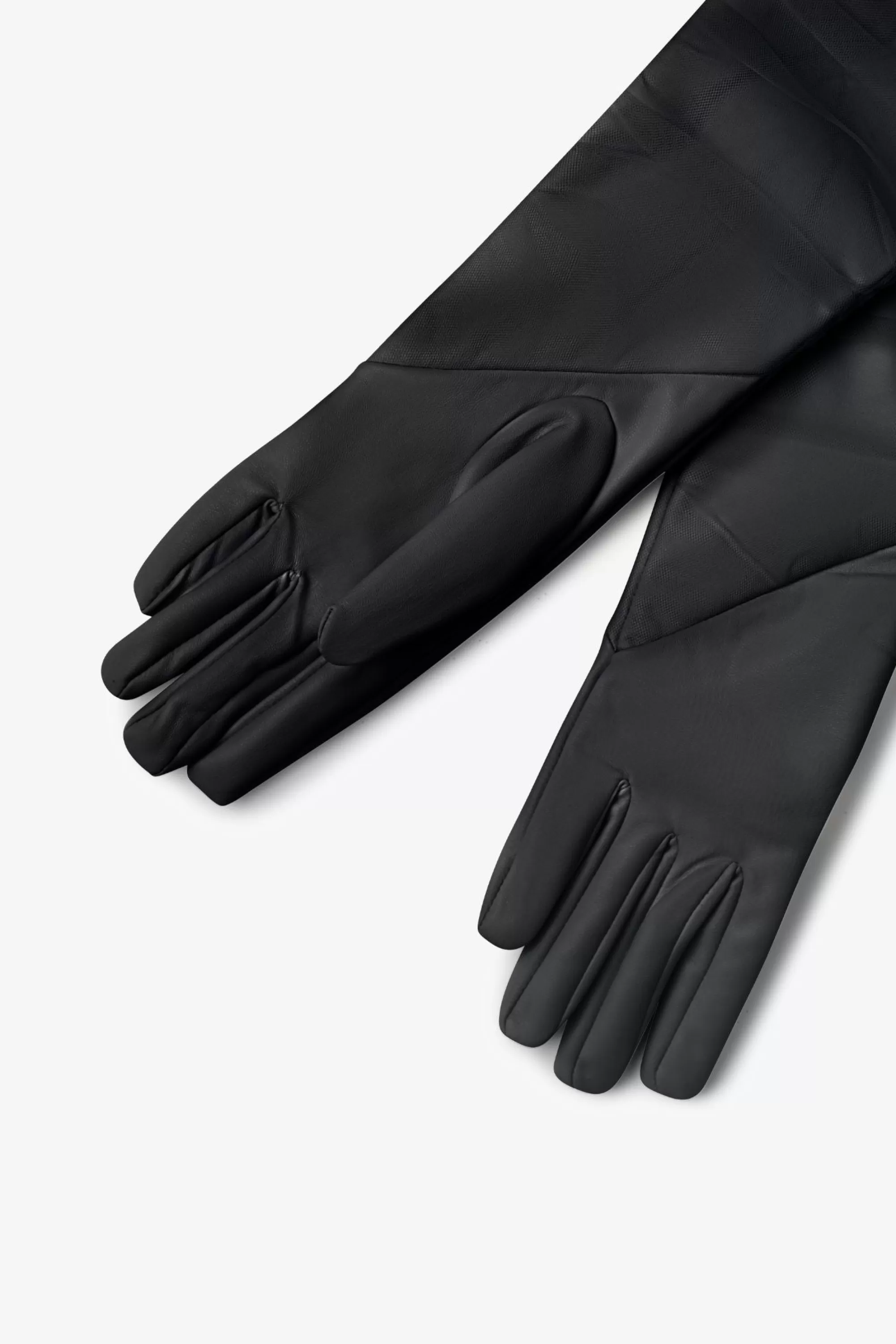 Discount LAMARQUE MARILYN | Faux Leather And Tulle Gloves Black