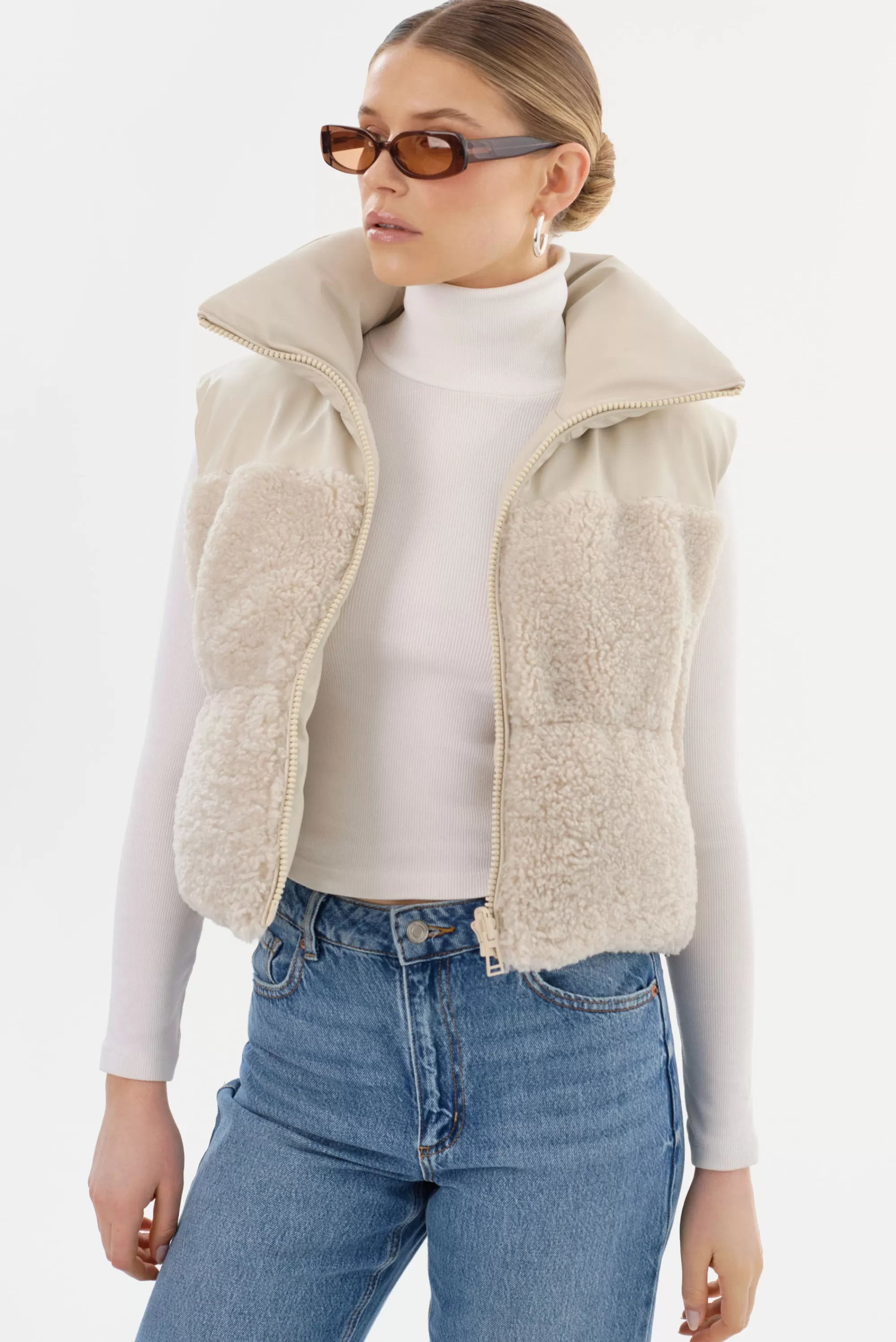 Best LAMARQUE MELICIA | Reversible Puffer Vest Bone/Ecru