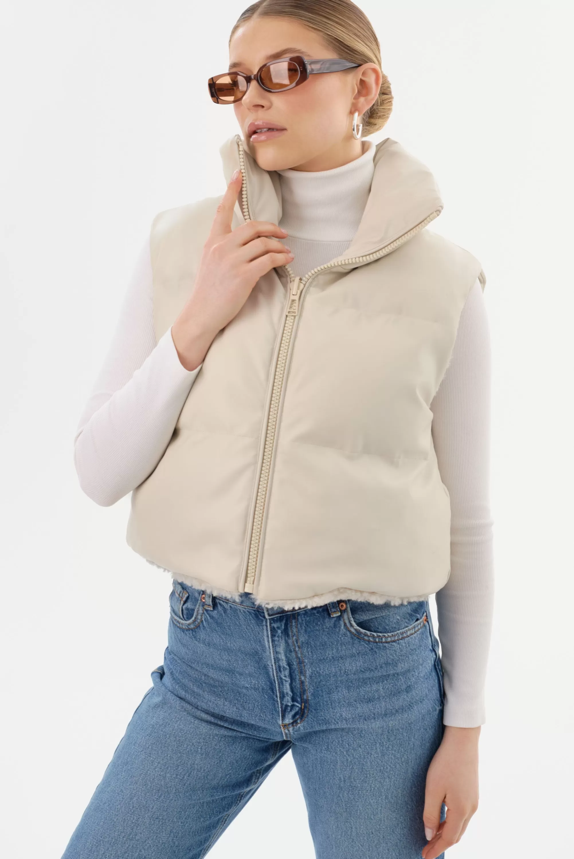 Best LAMARQUE MELICIA | Reversible Puffer Vest Bone/Ecru