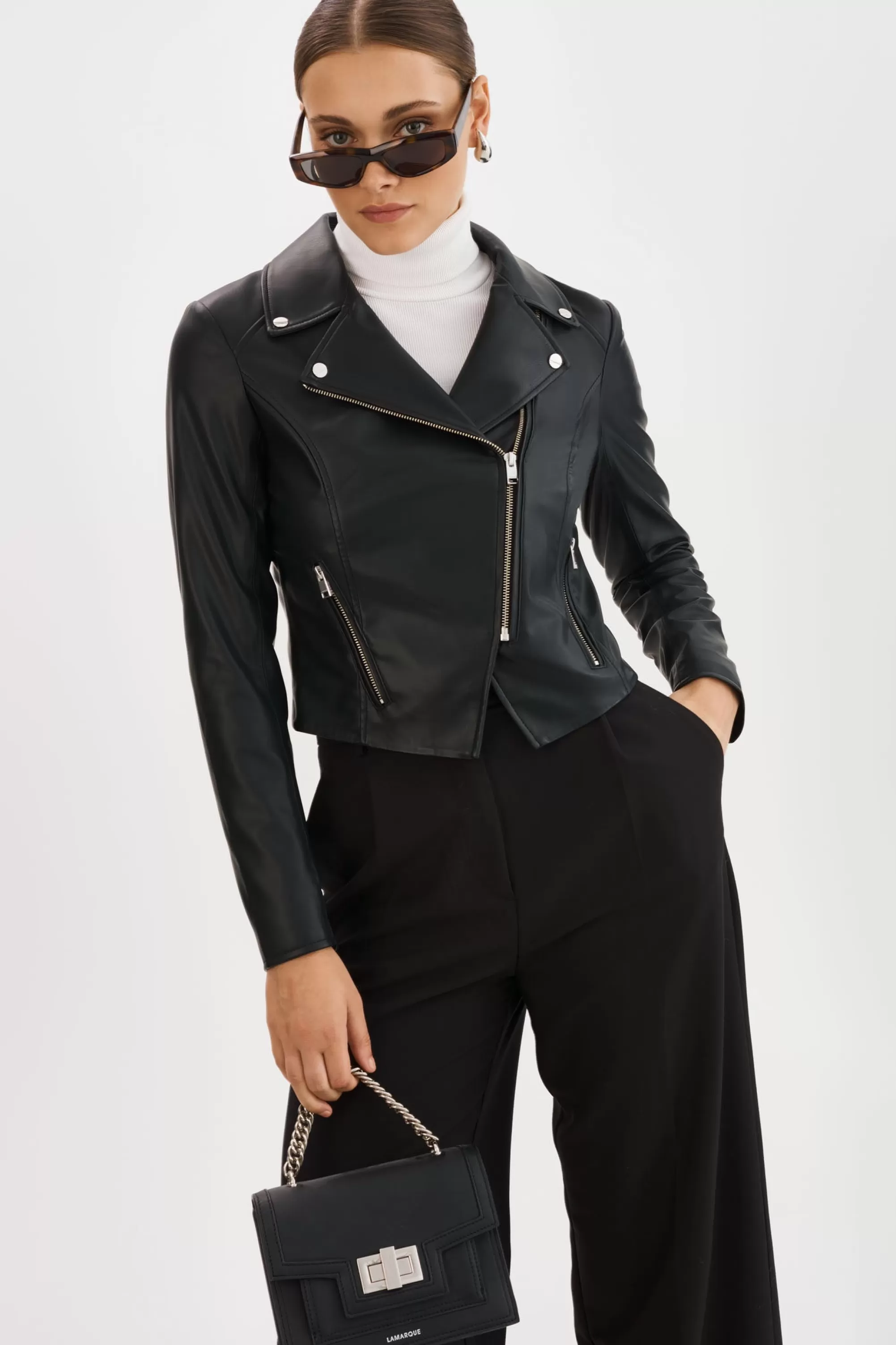 Fashion LAMARQUE MONICA | Faux Leather Jacket Black