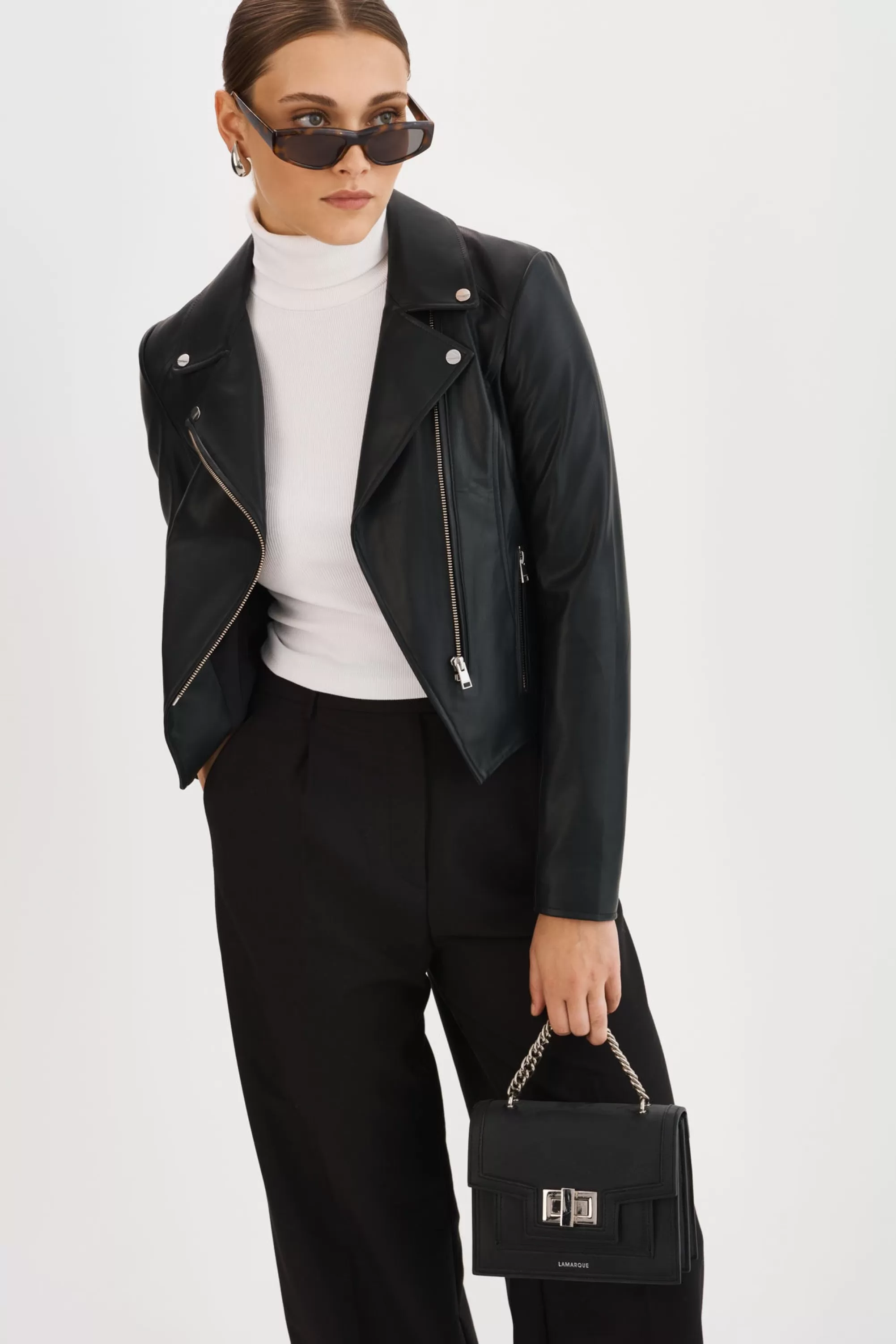 Fashion LAMARQUE MONICA | Faux Leather Jacket Black