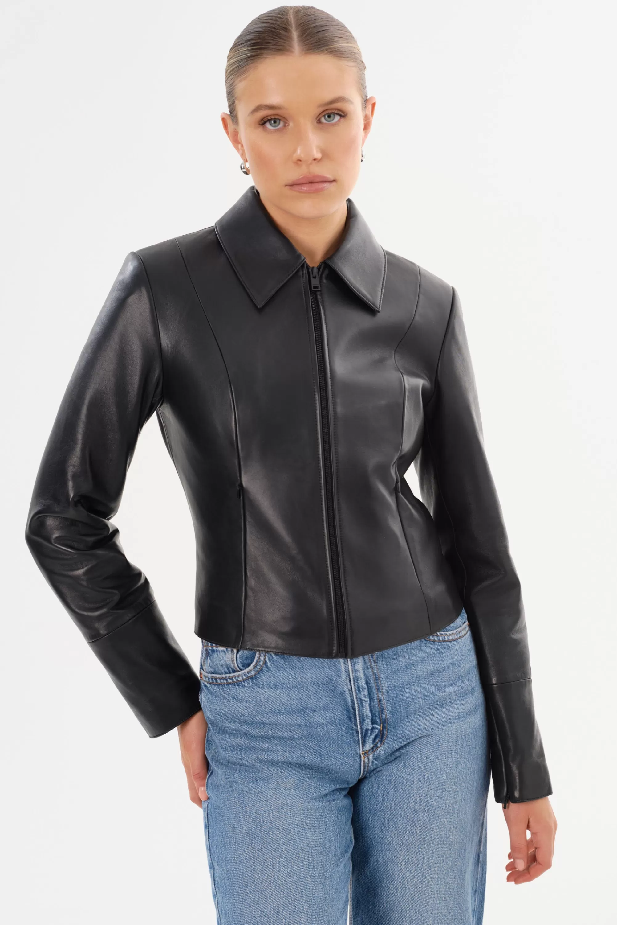 Flash Sale LAMARQUE OCEANA | Fitted Leather Jacket Black