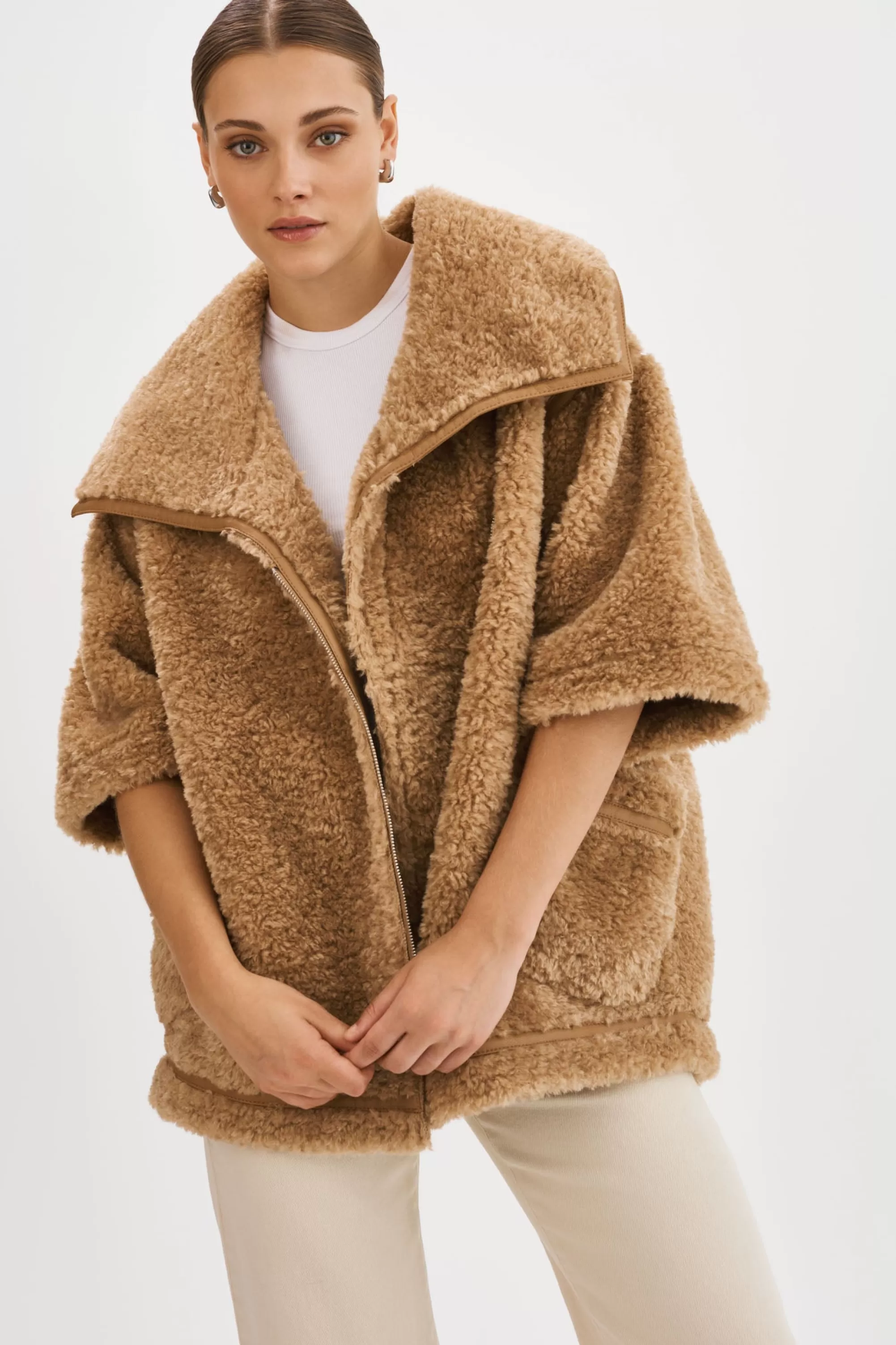 Shop LAMARQUE OHANNA | Sherpa Coat CARAMEL