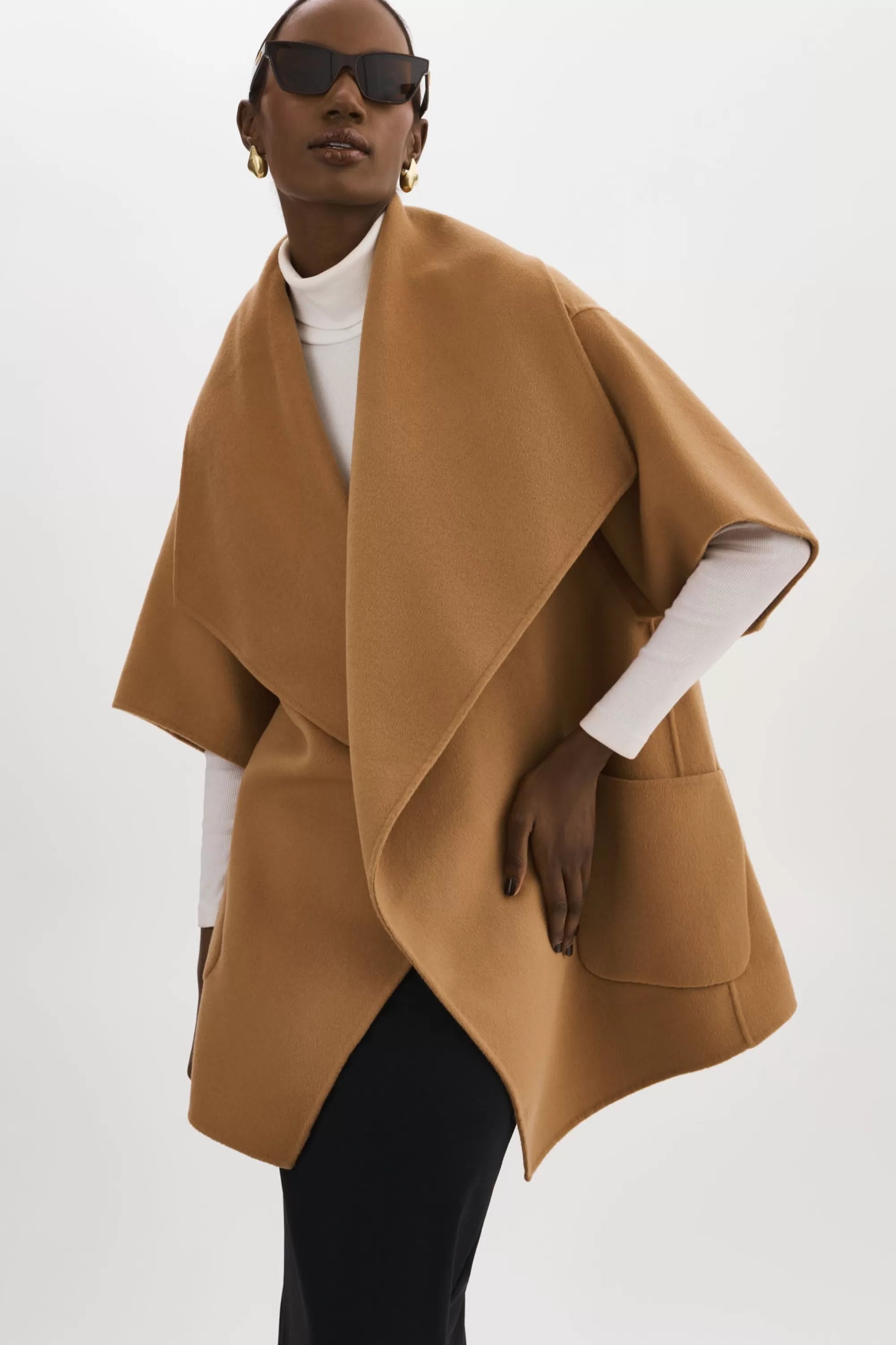 New LAMARQUE PENELOPE | Double Face Wool Coat Camel