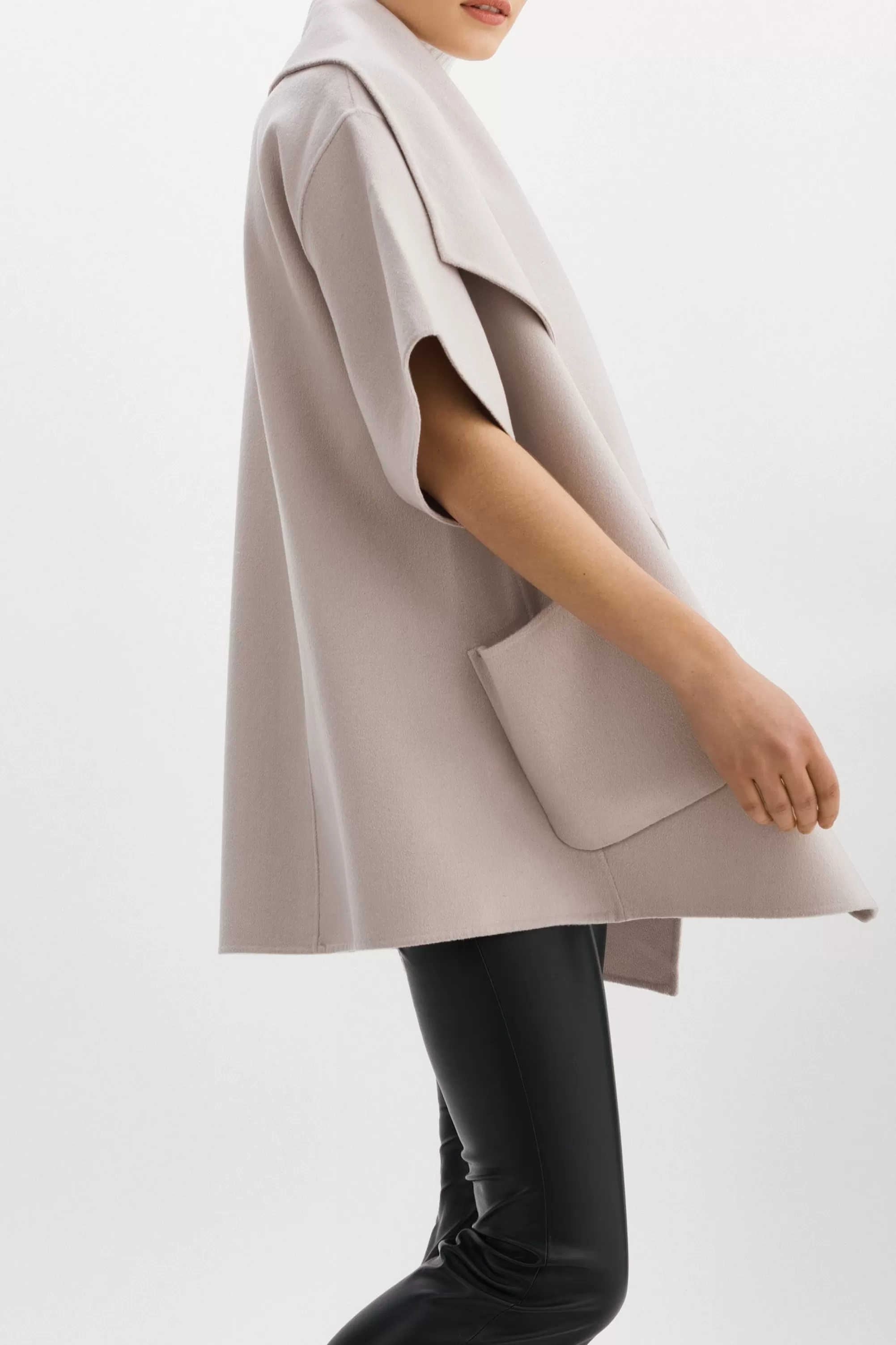 Clearance LAMARQUE PENELOPE | Double Face Wool Coat Feather Grey