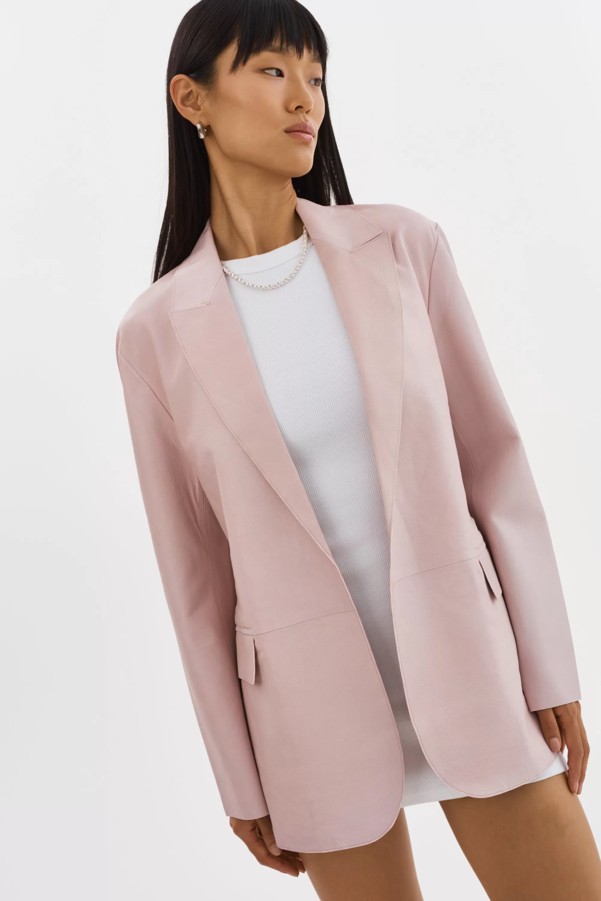 Discount LAMARQUE QUIRINA | Leather Blazer Rose