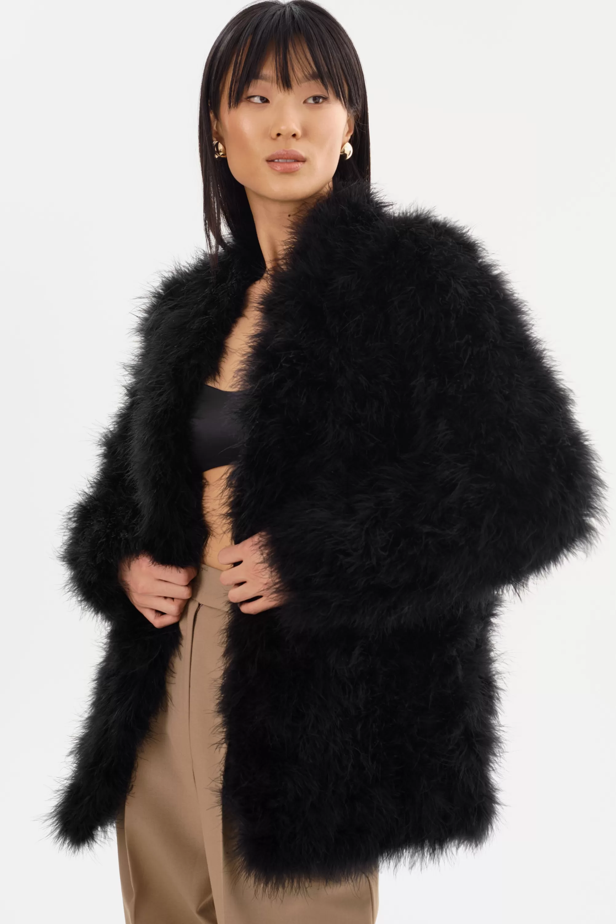 Best Sale LAMARQUE RABEA | Feather Coat Black