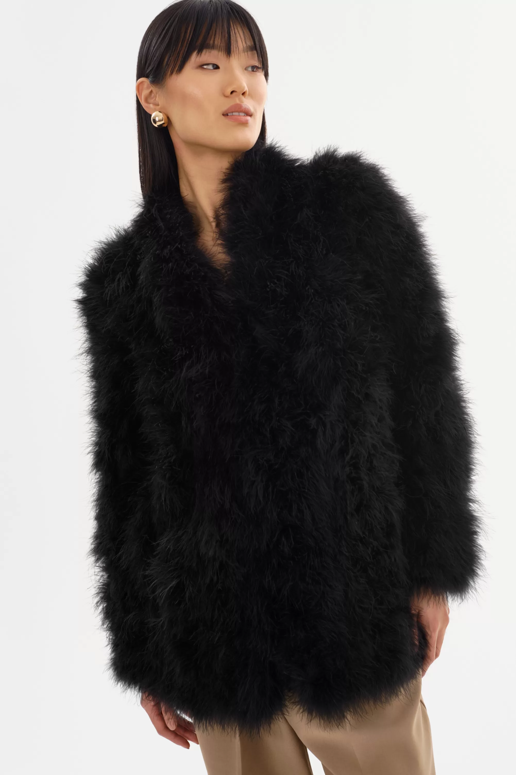 Best Sale LAMARQUE RABEA | Feather Coat Black