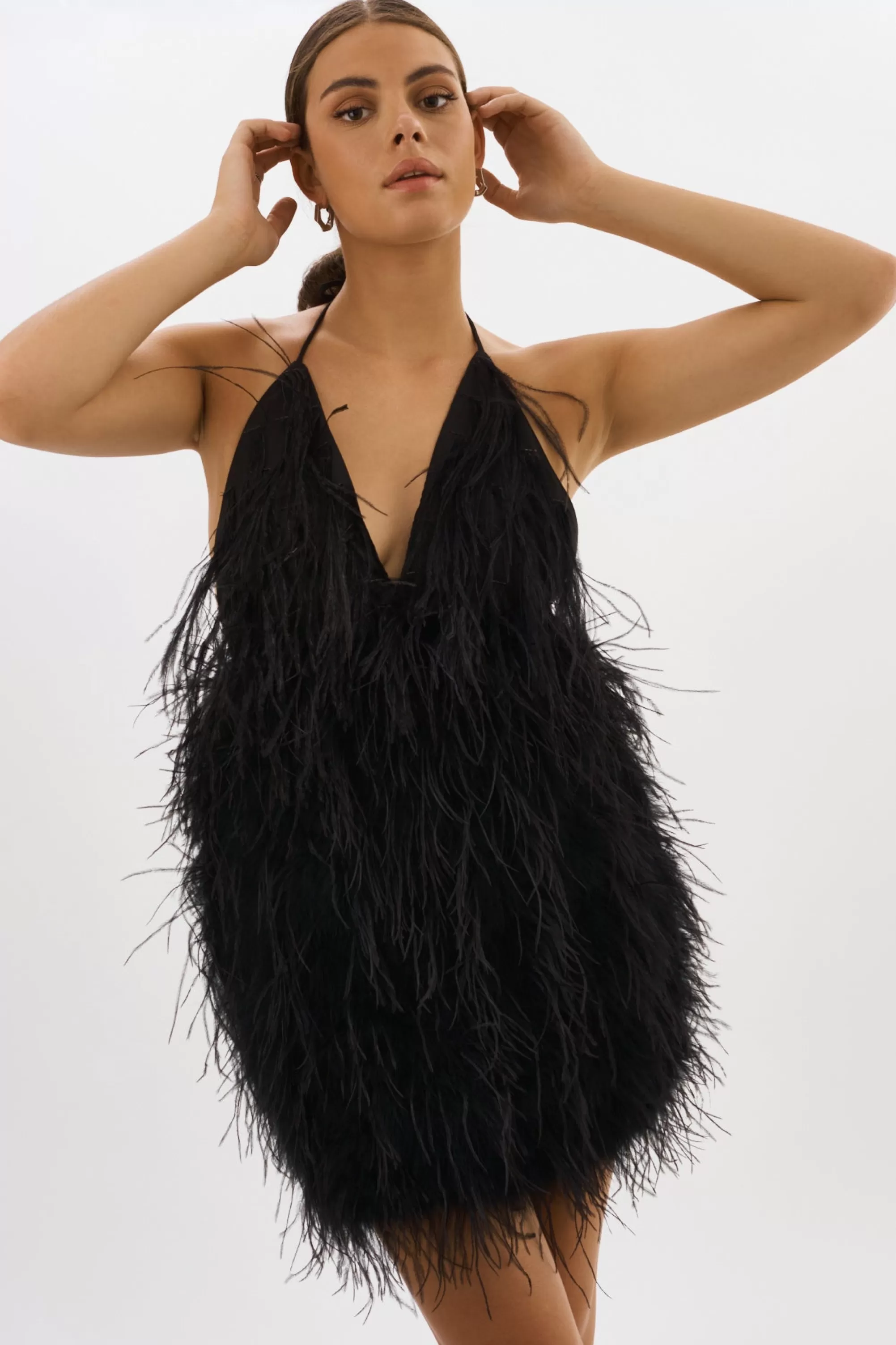 Clearance LAMARQUE SOLVEIG | Feather Dress Black