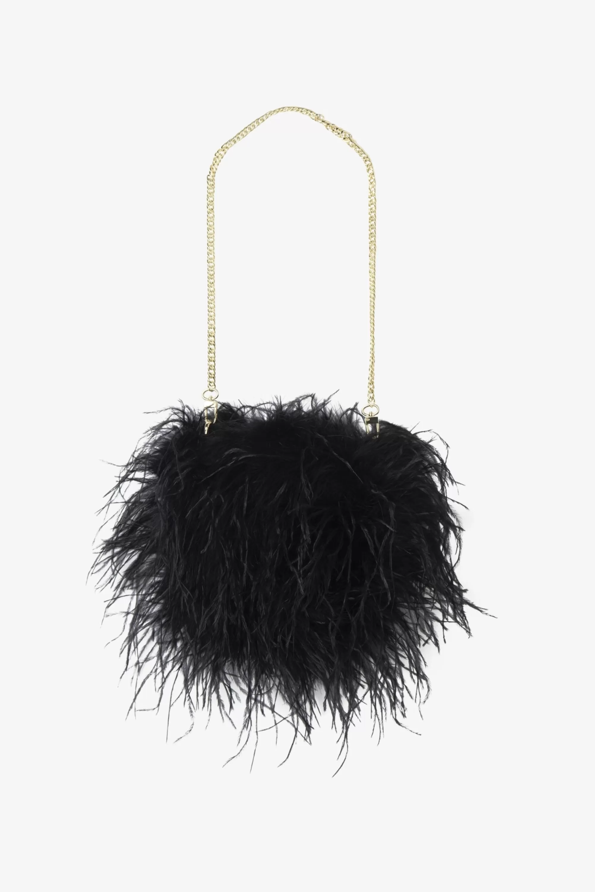 New LAMARQUE TIARI | Feather Clutch Bag Black