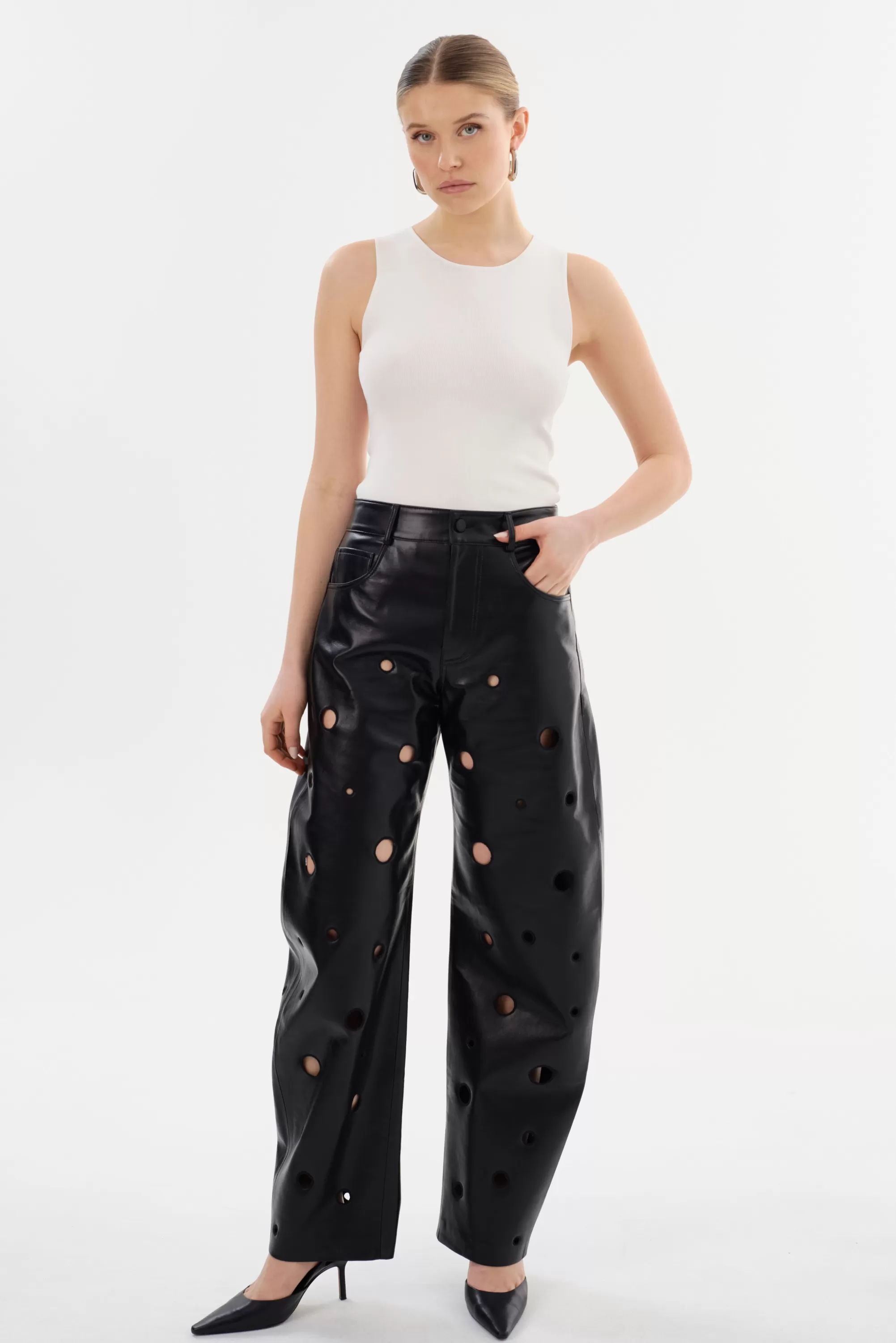 Fashion LAMARQUE VENTANA | Recycled Leather Pants Black