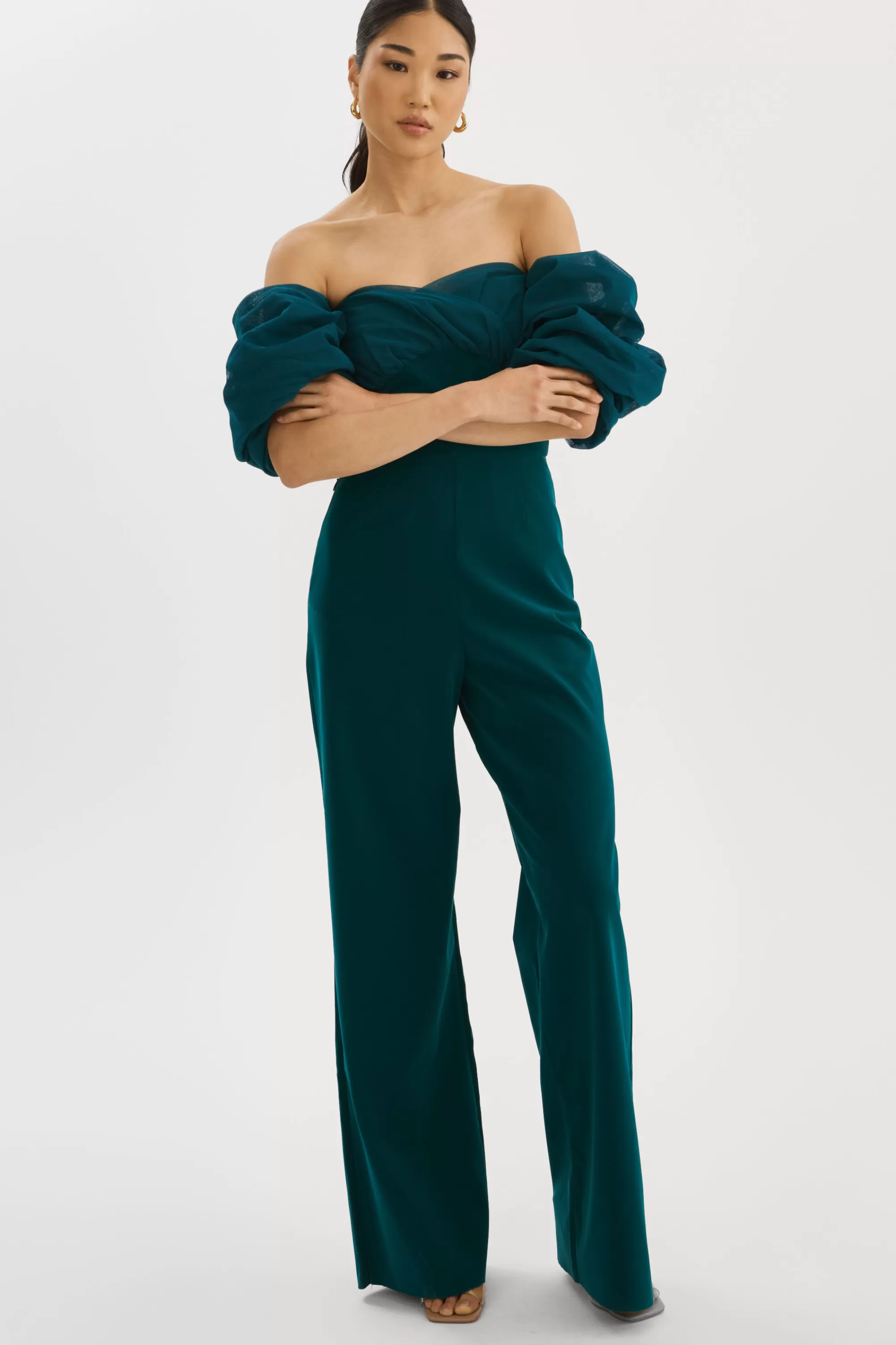 Outlet LAMARQUE VLADANA | Faux Leather Jumpsuit Dark Jade