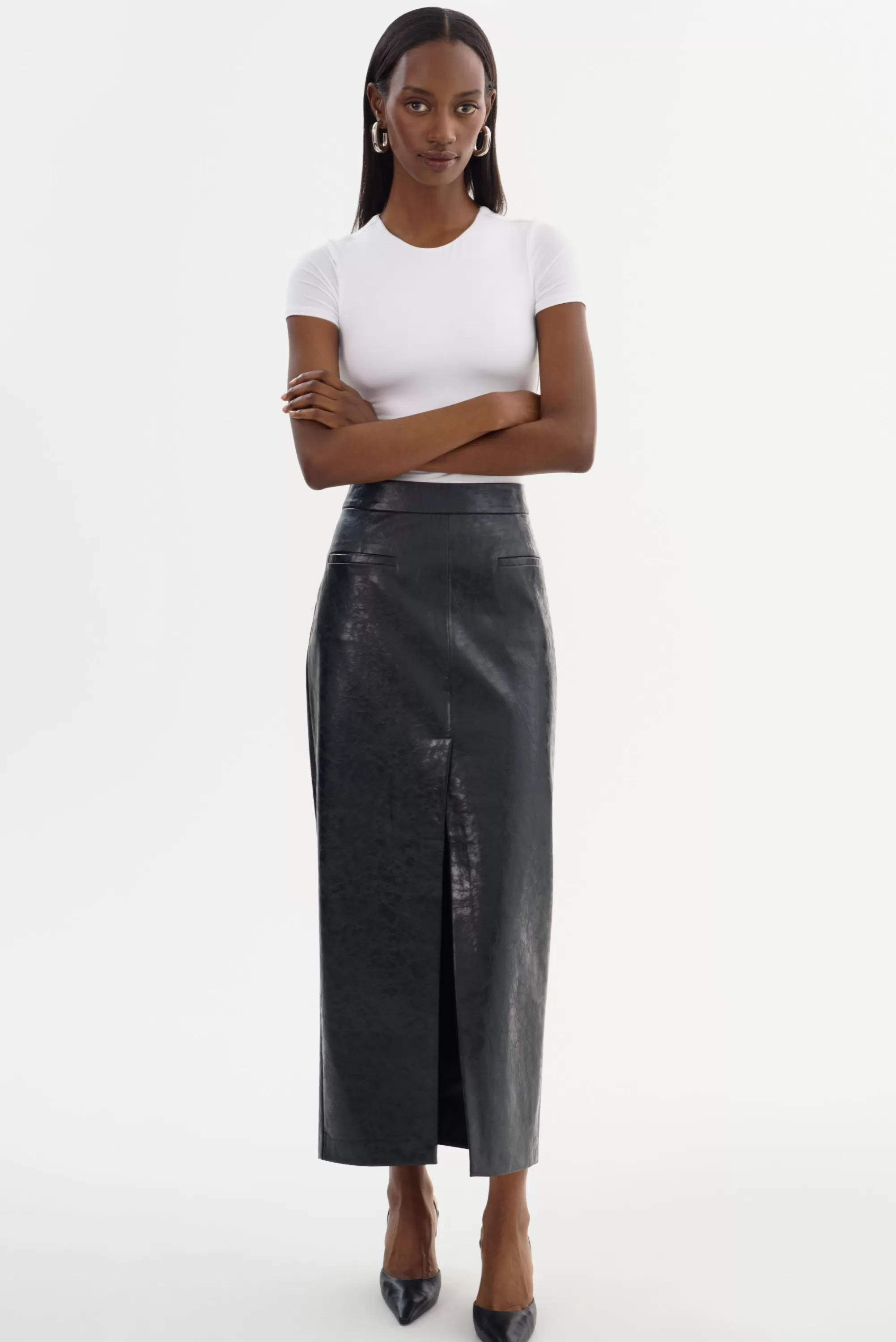 Flash Sale LAMARQUE YVETTE | Faux Leather Maxi Skirt Black