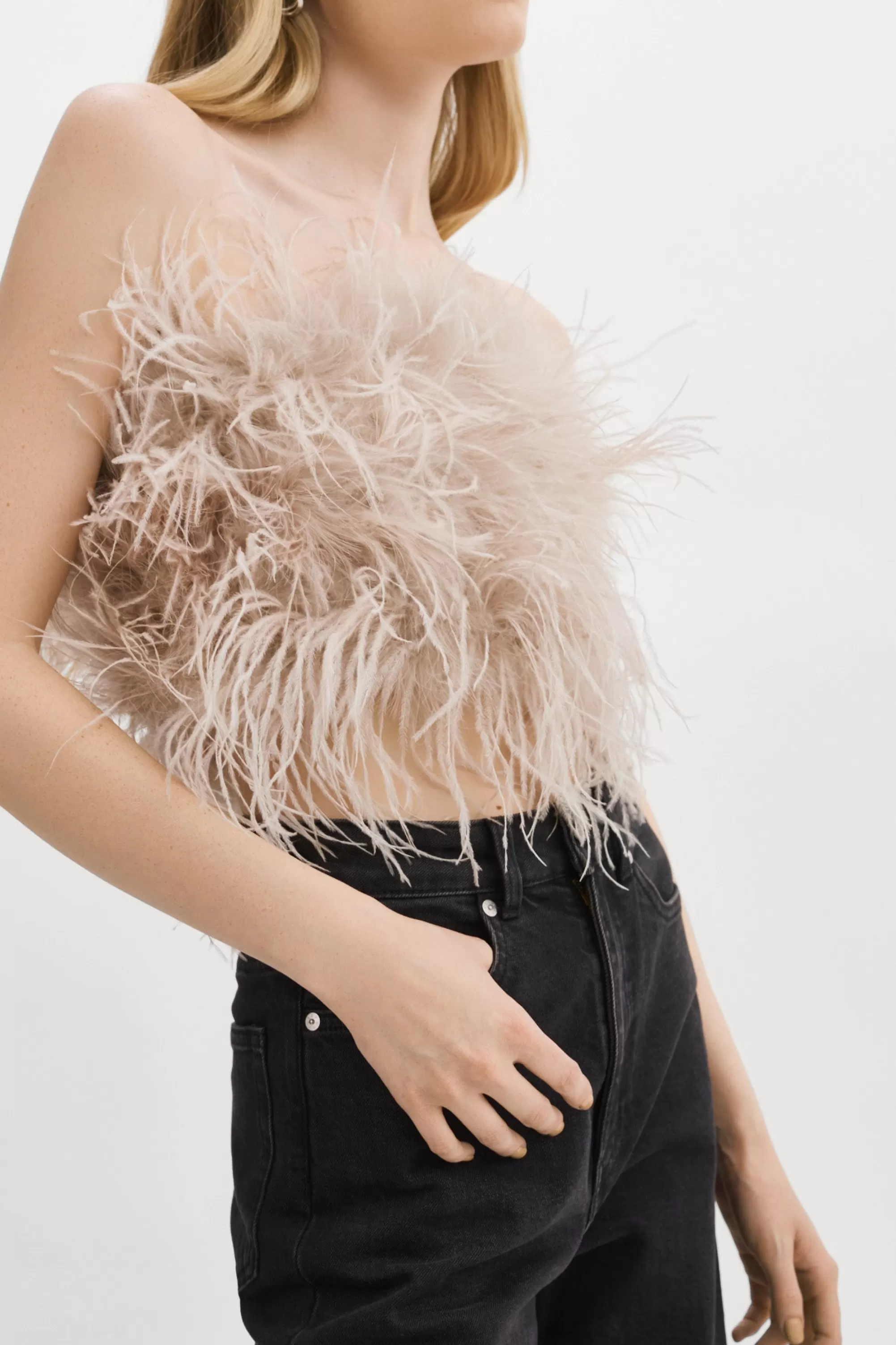 Best LAMARQUE ZAINA | Feather Bustier Feather Pink