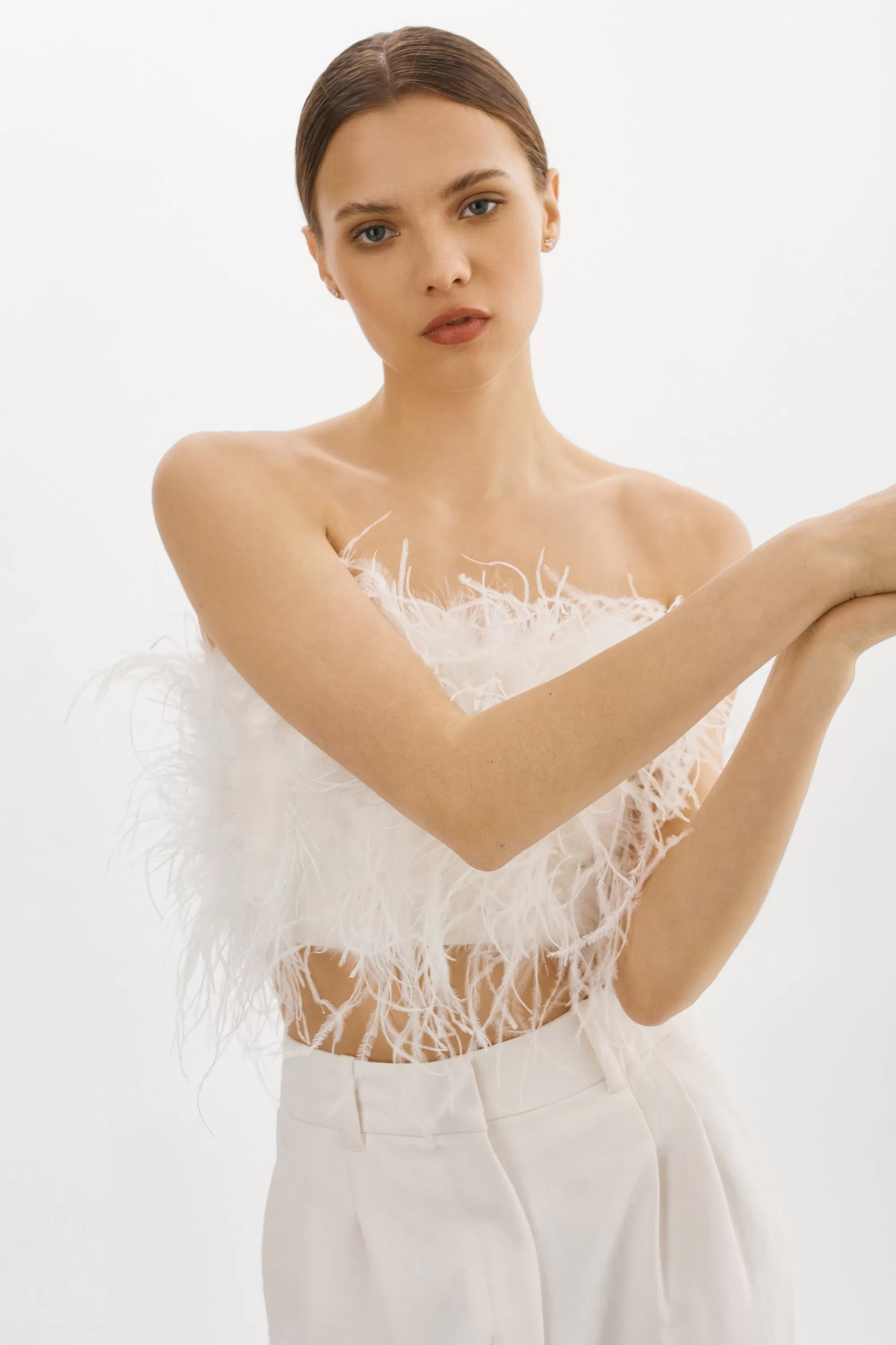 Fashion LAMARQUE ZAINA | Feather Bustier White