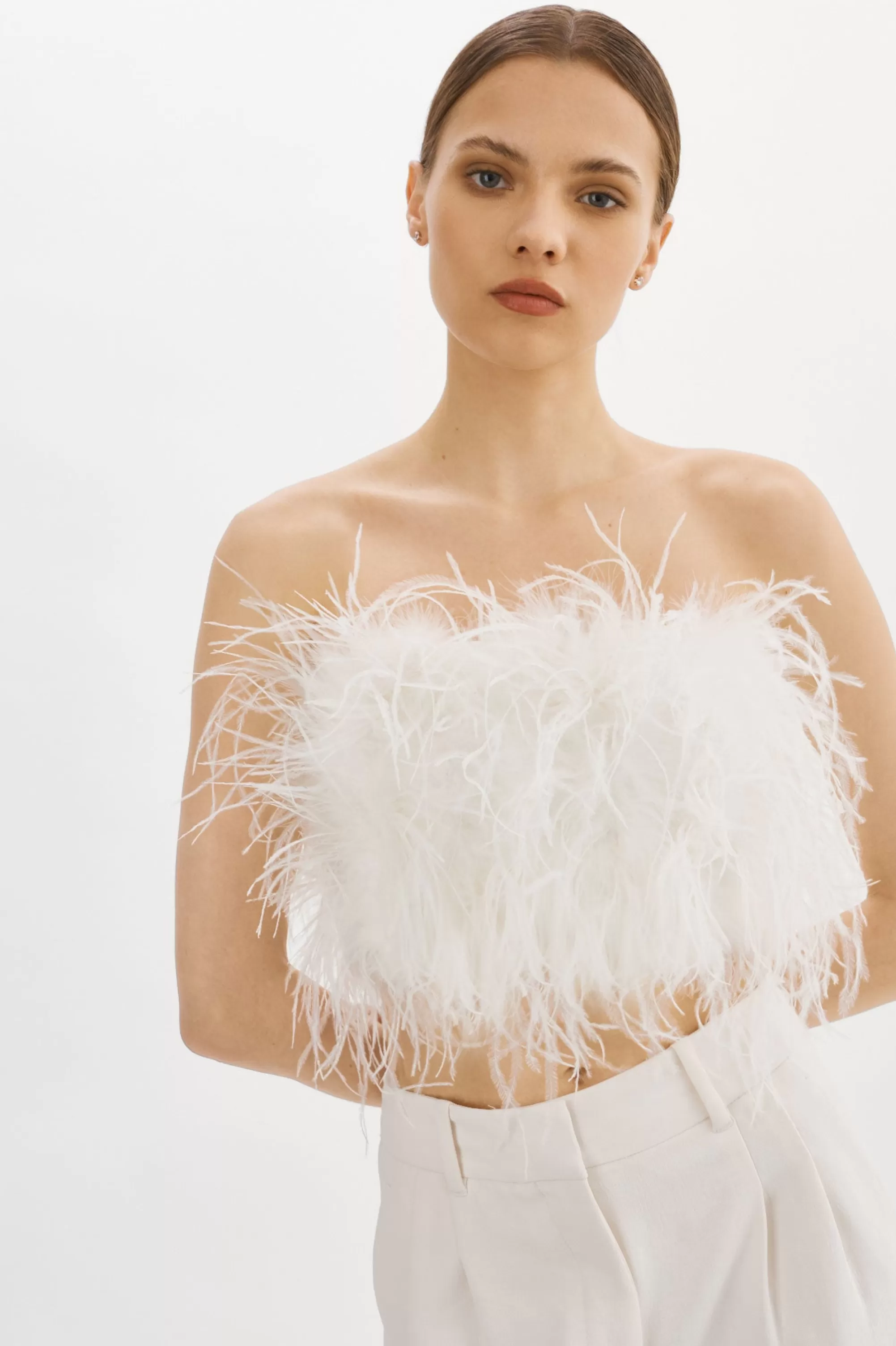 Fashion LAMARQUE ZAINA | Feather Bustier White