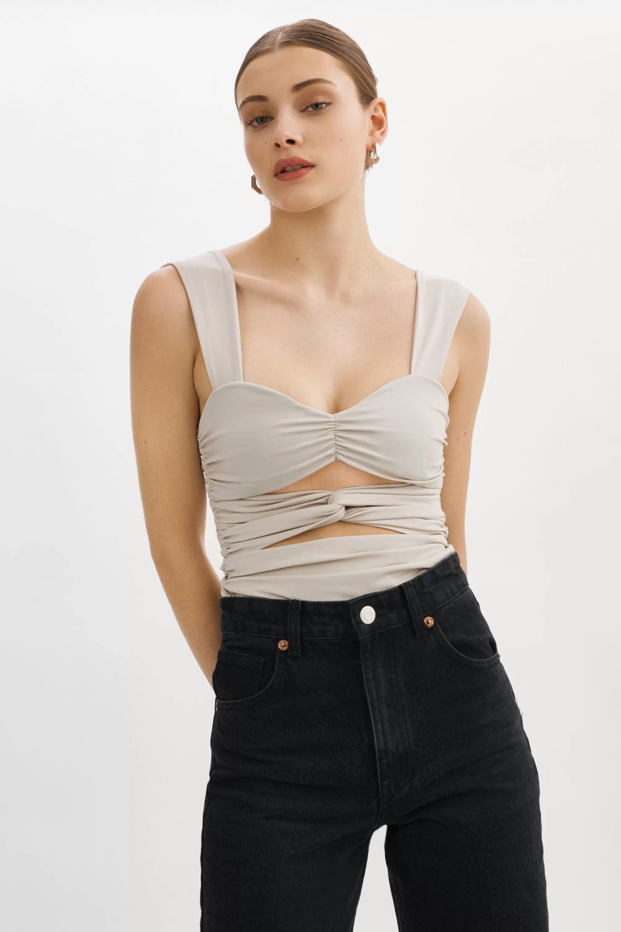 Discount LAMARQUE ZEELA | Ruched Cutout Cami Cloud