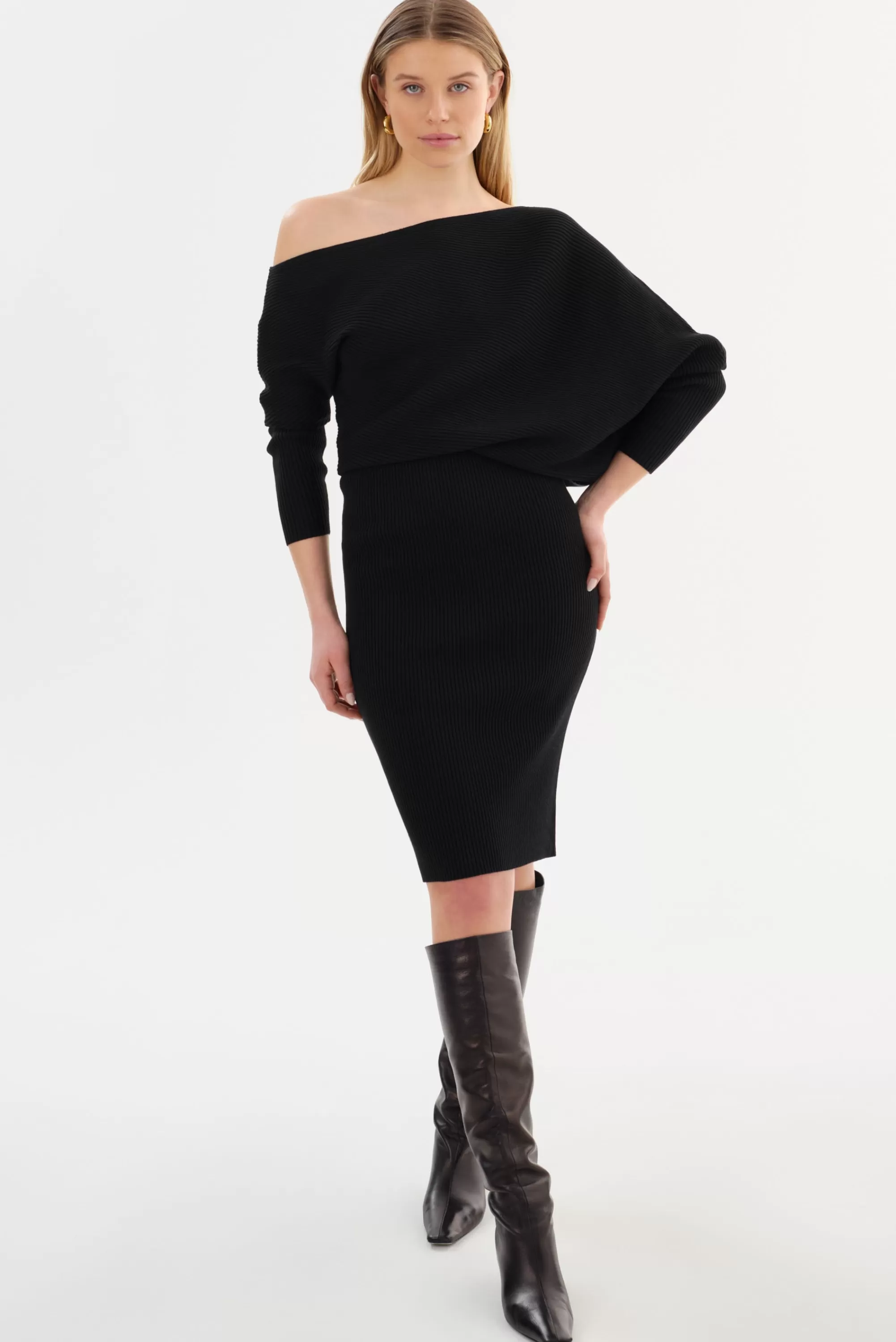 Cheap LAMARQUE ZENOBIA | Knit Midi Dress Black